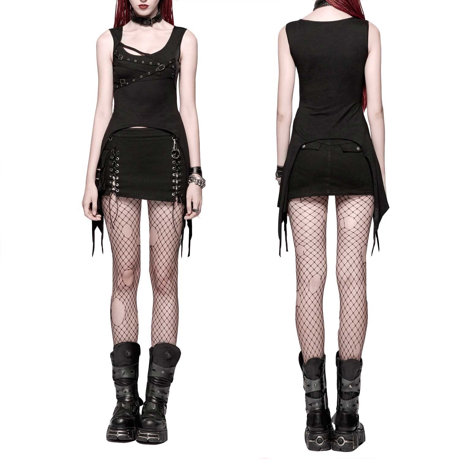 CAMISETA ASIMETRICA PUNK