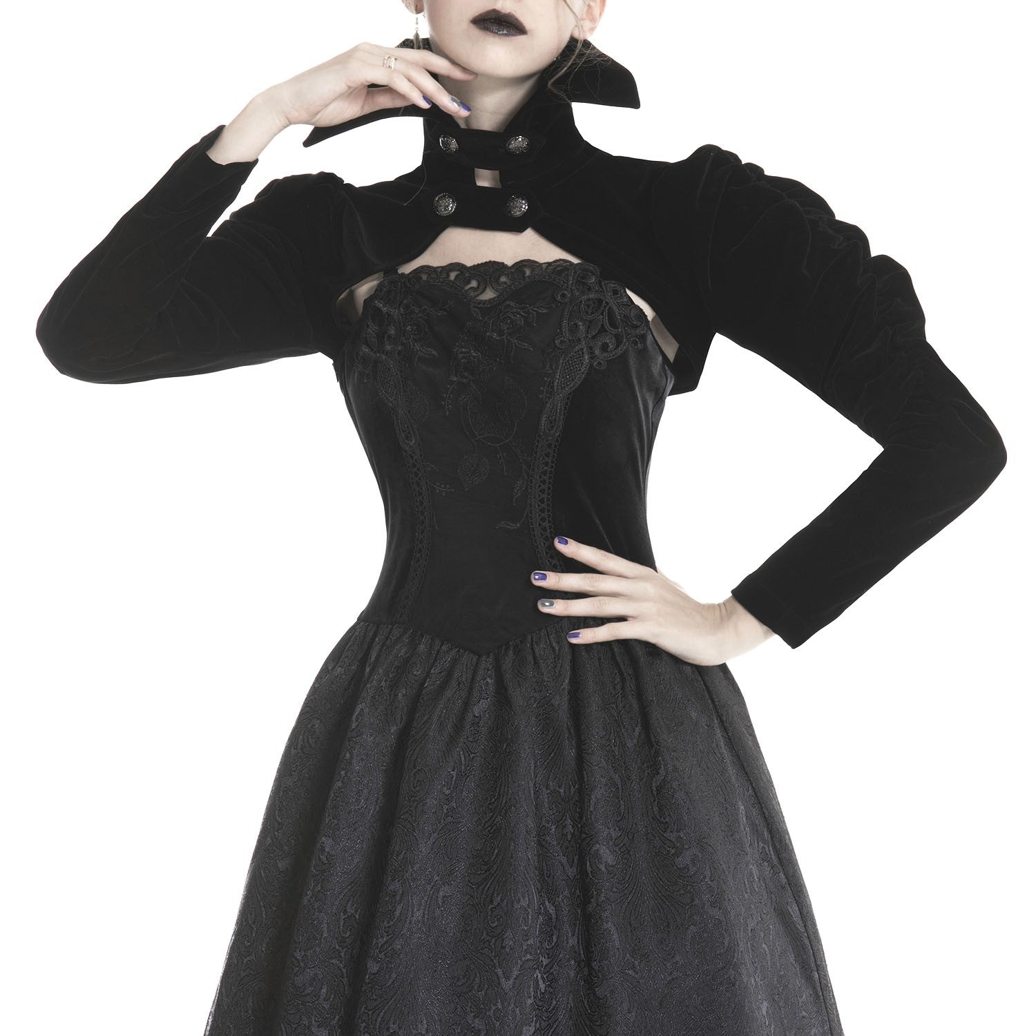 bolero cuello alto vampiril