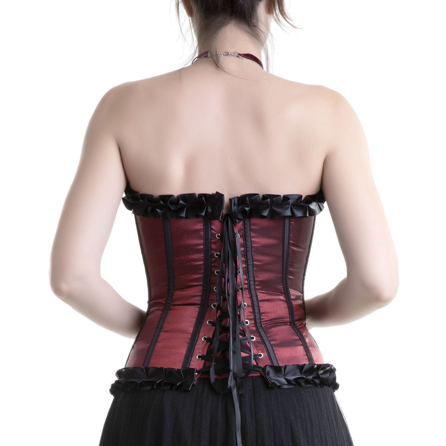 Corset Gótico Granate estilo Tienda de Corsets