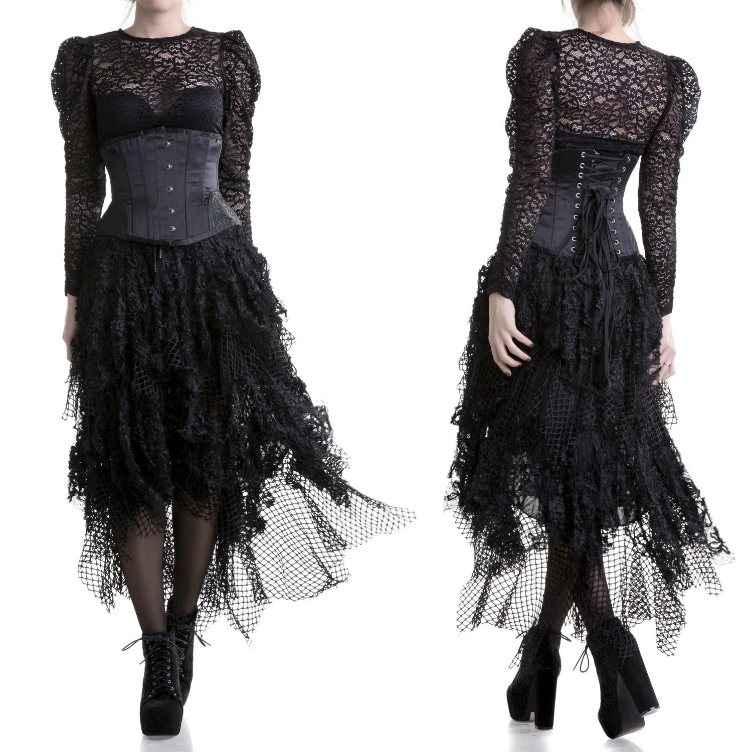 CORSET BAJO PECHO NEGRO