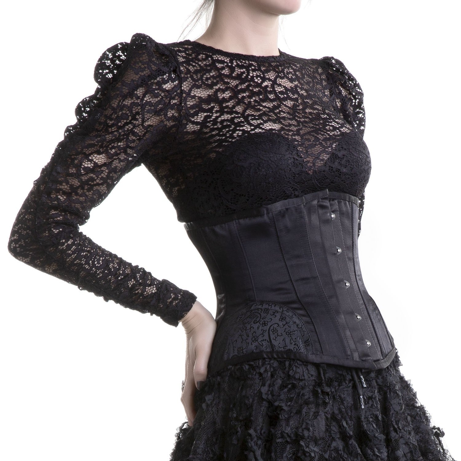 CORSET BAJO PECHO NEGRO