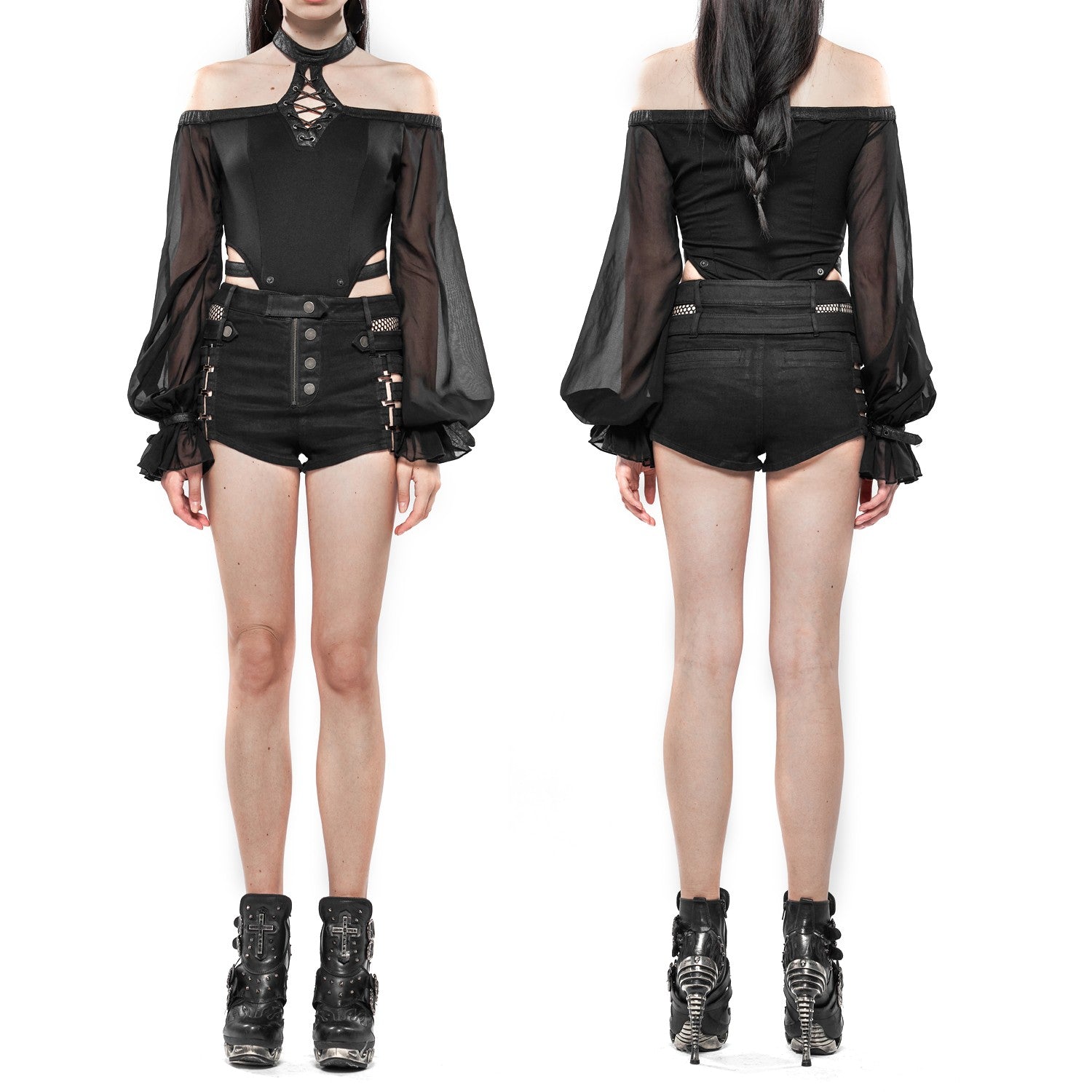 VESTIDO GOTICO FALDA DESMONTABLE