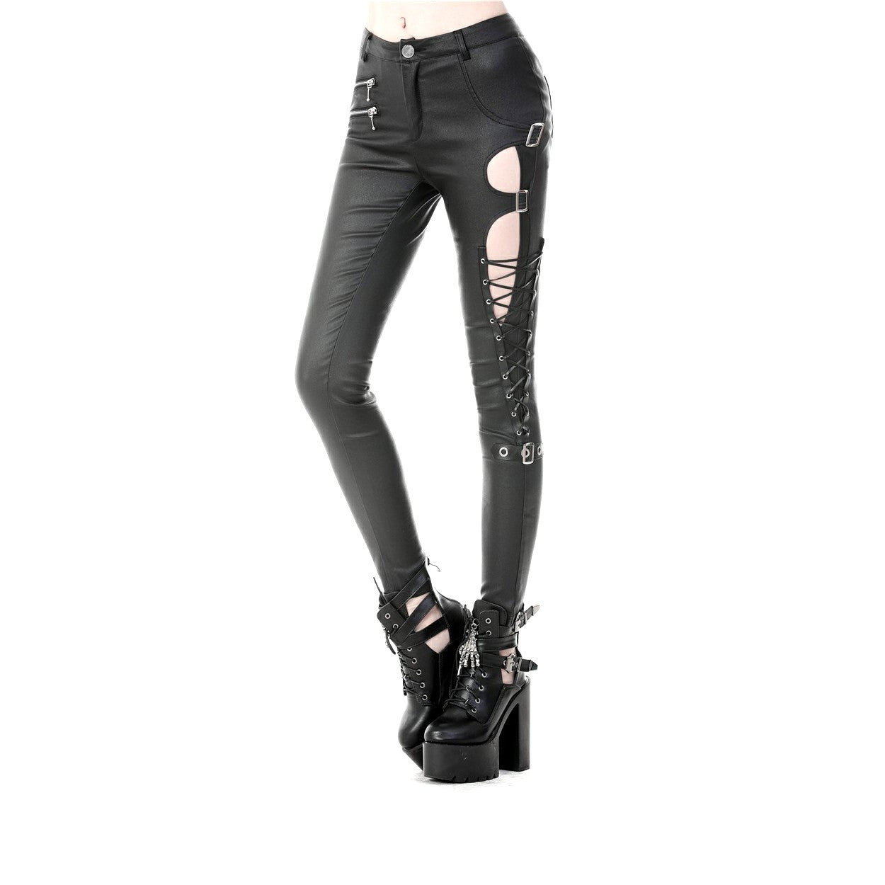 pantalon gotico de polipiel