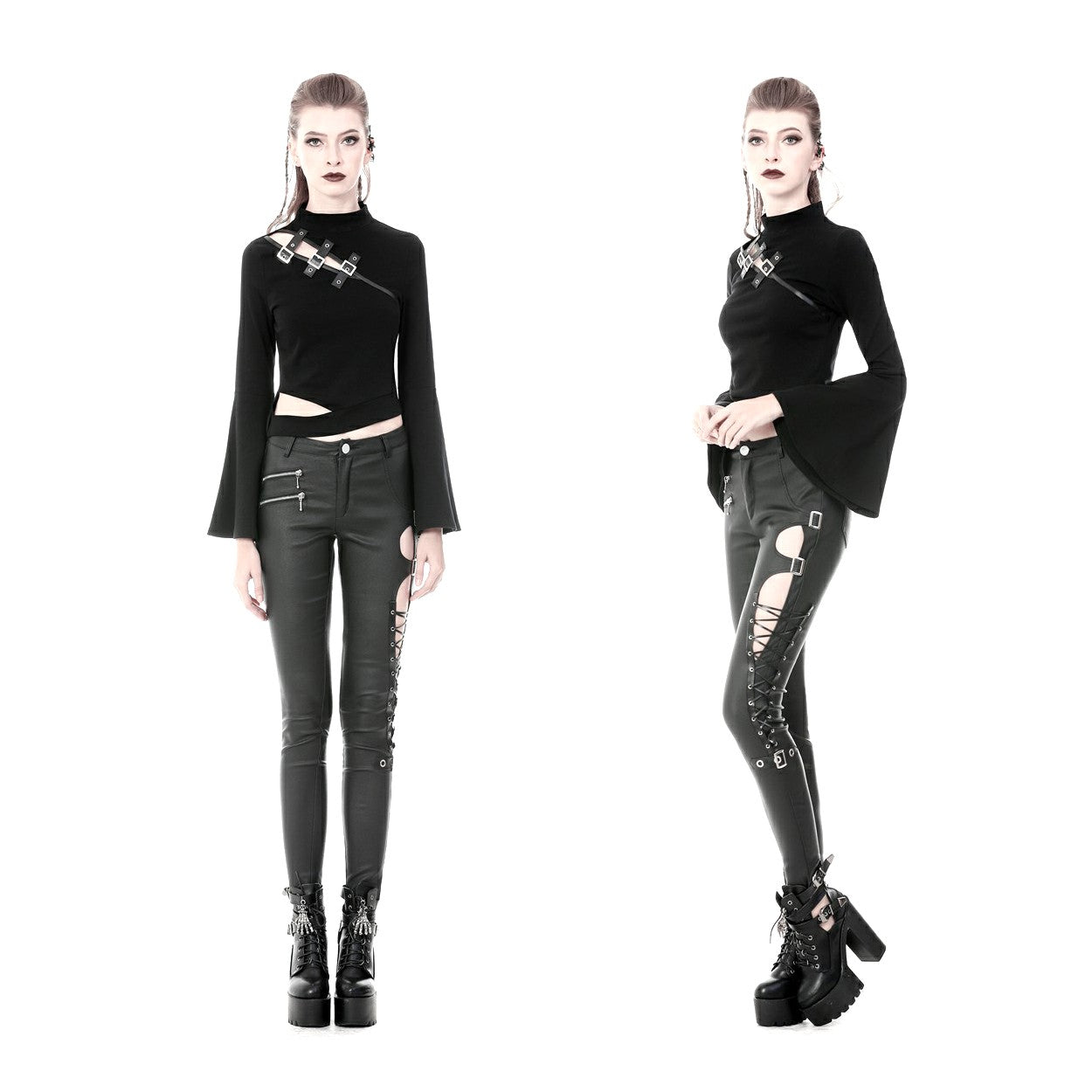 pantalon gotico de polipiel