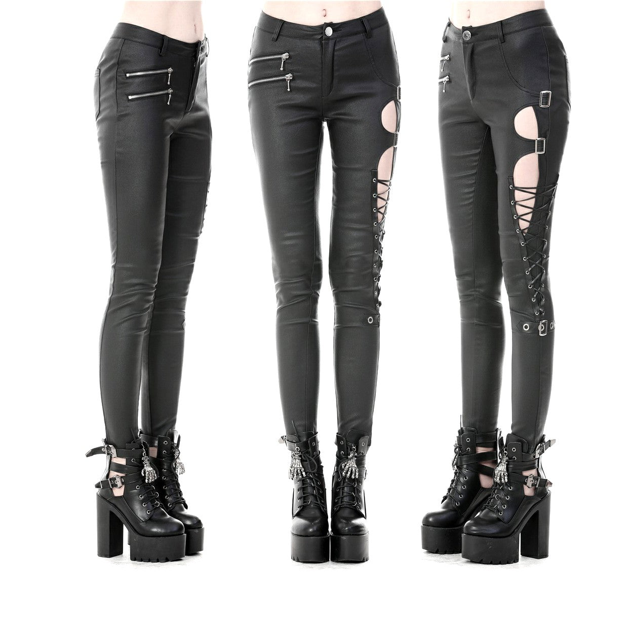 pantalon gotico de polipiel