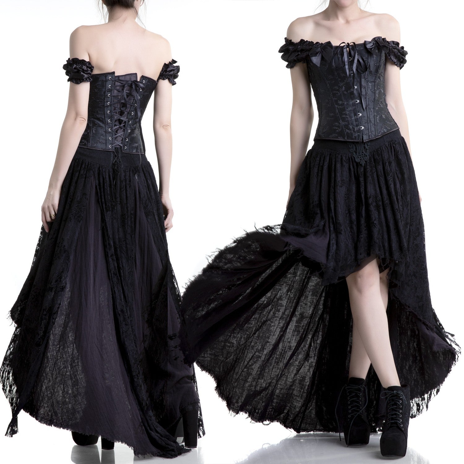 Corset Bordado Con Mangas estilo Tienda de Corsets