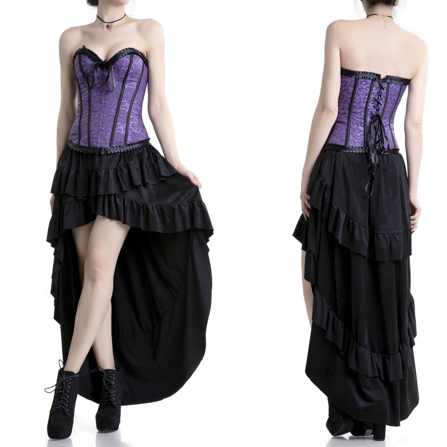 Corset Lila Estampado estilo Tienda de Corsets