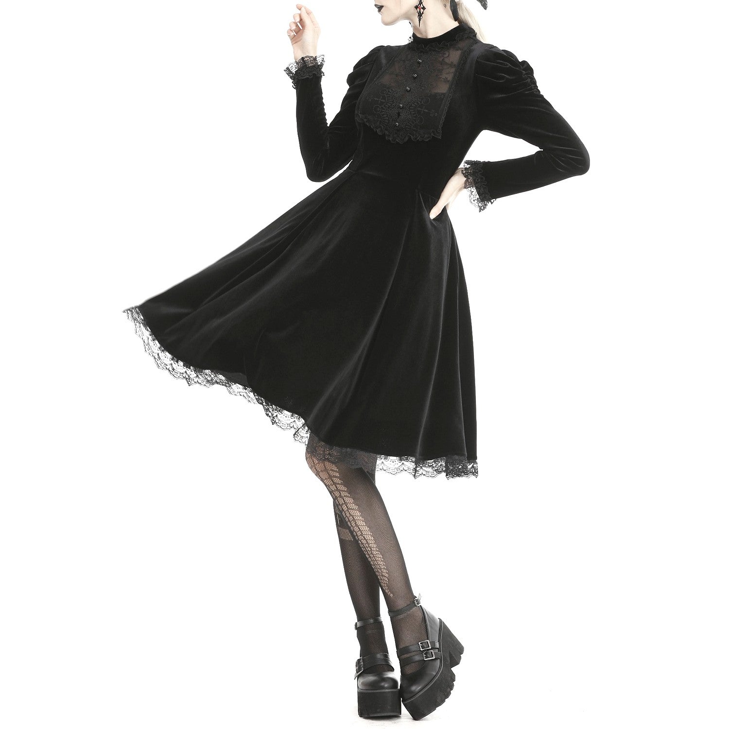 VESTIDO TERCIOPELO GOTICO