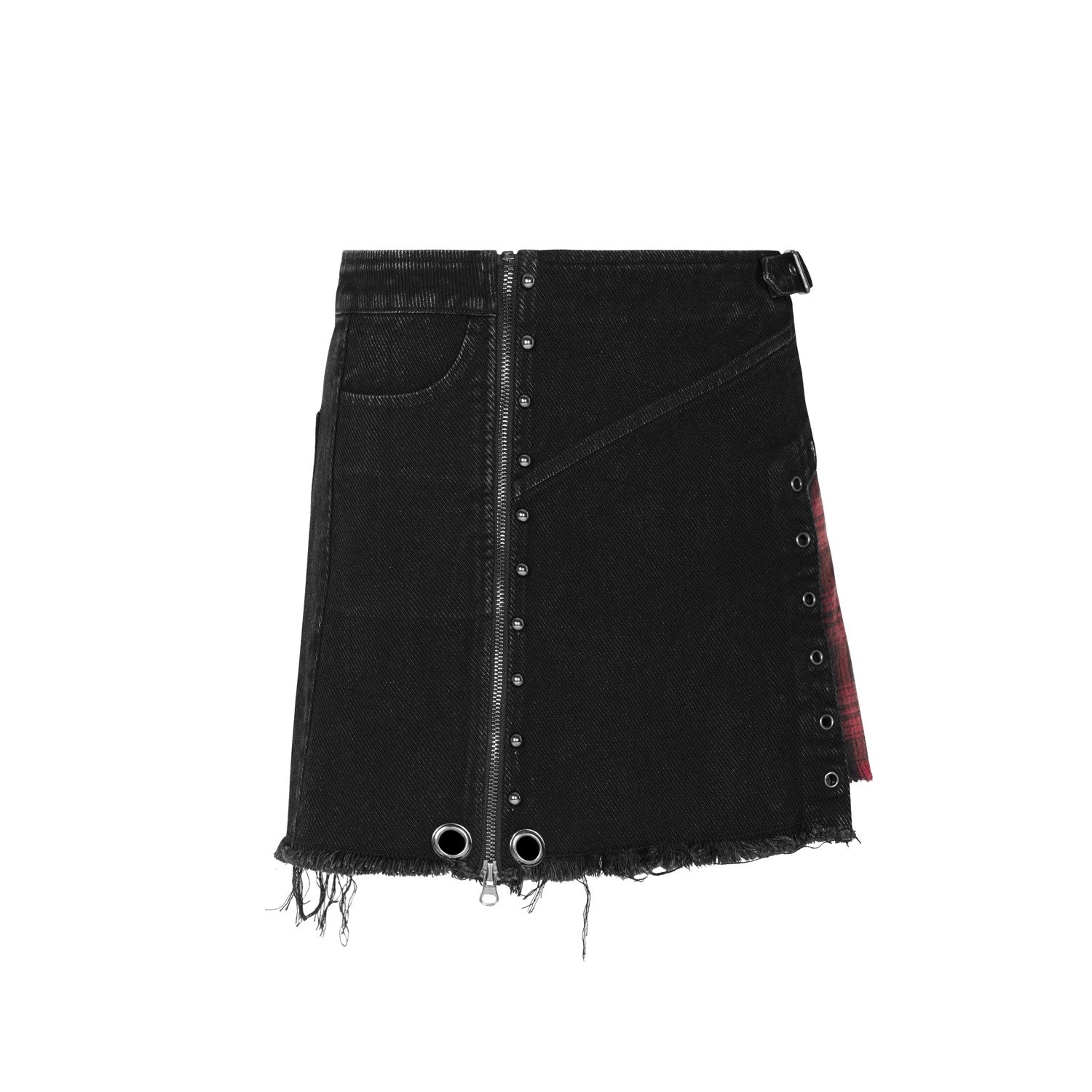 FALDA CON CREMALLERA Y TARTAN