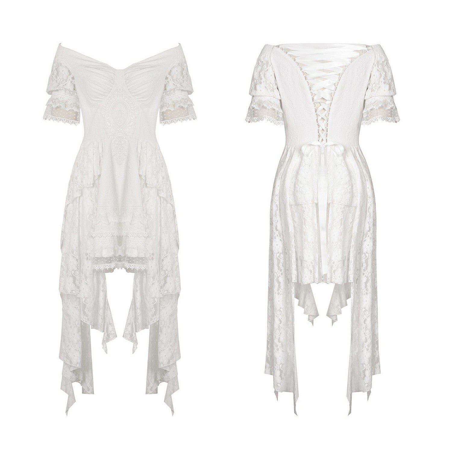 vestido stempunk blanco