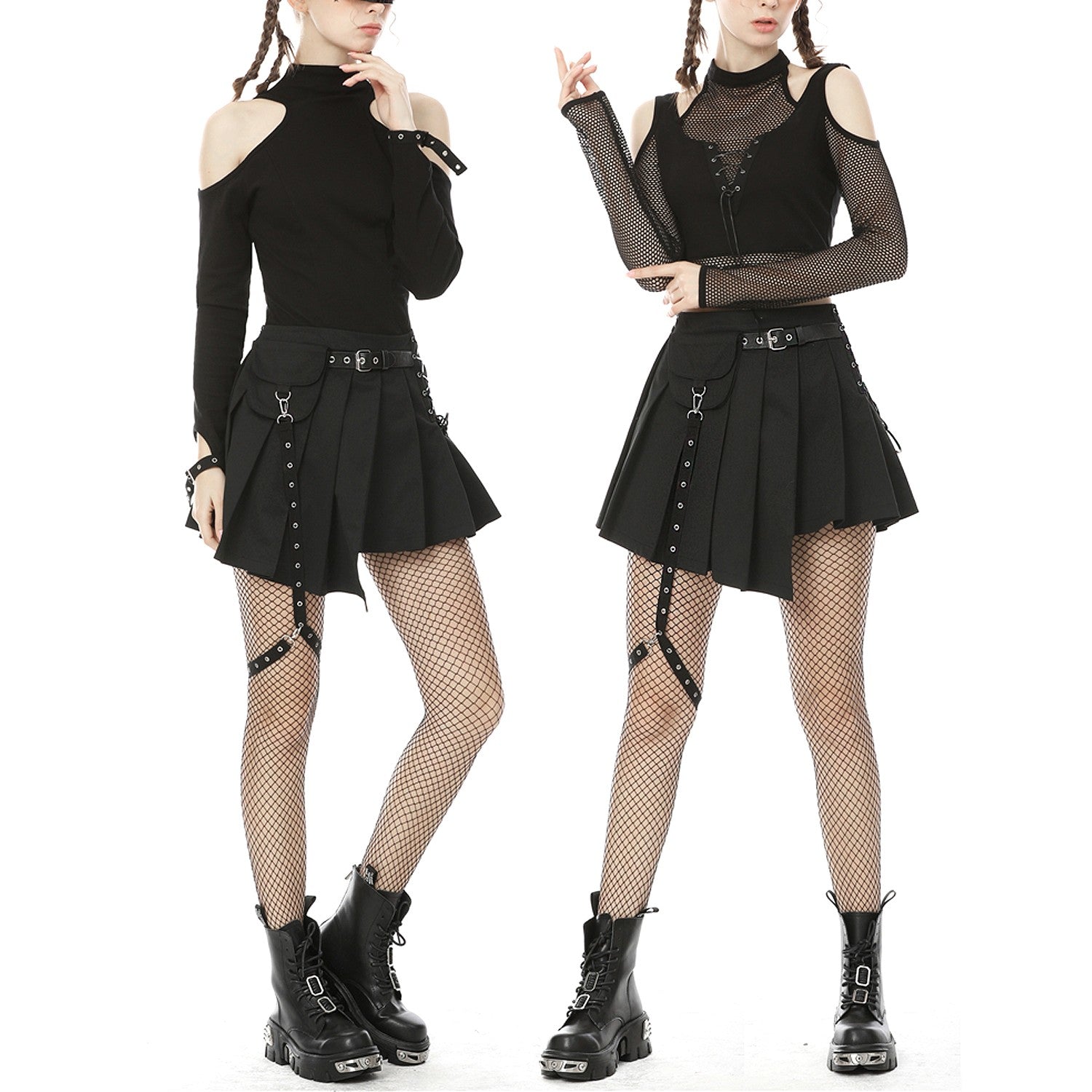 FALDA PLISADA ASIMETRICA