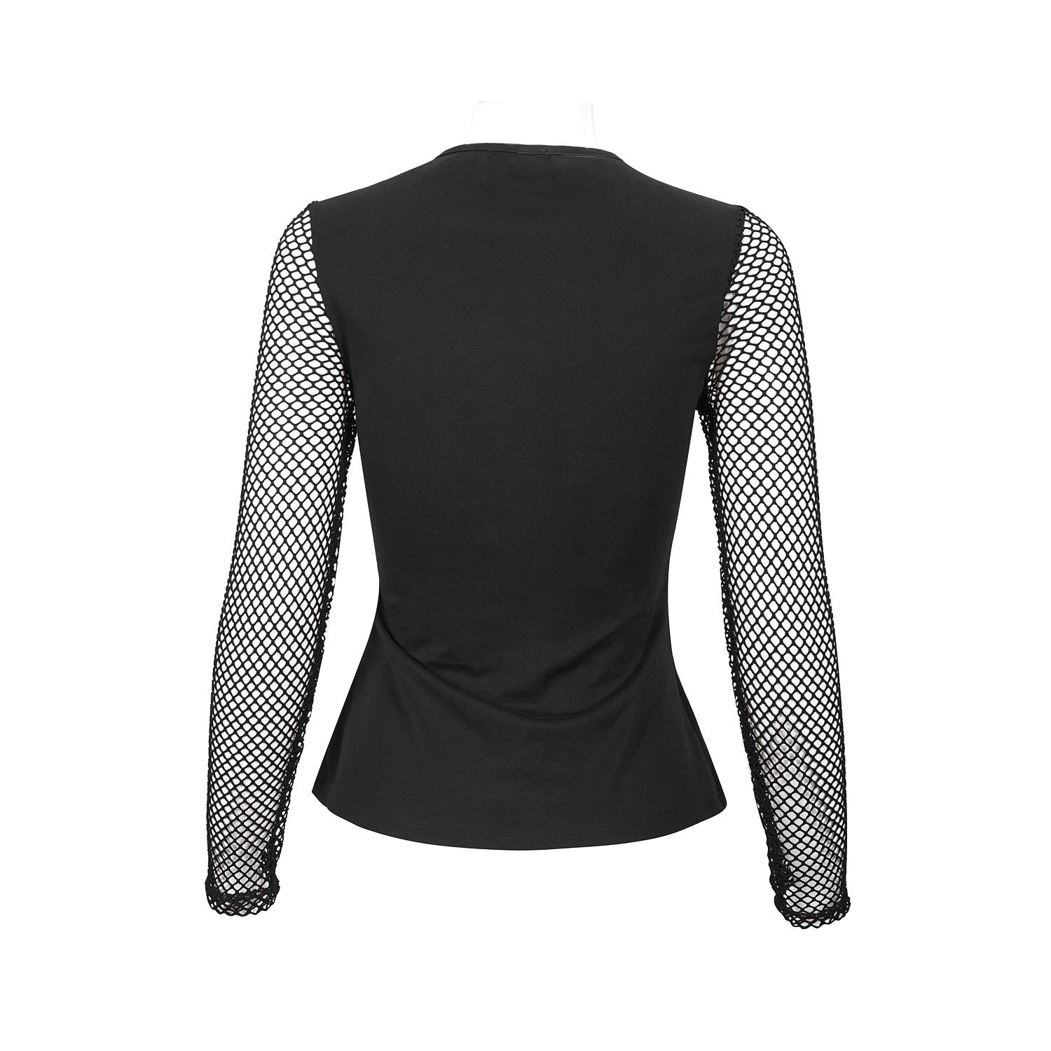 CAMISETA ESTAMPADA CON MANGAS DE REJILLA