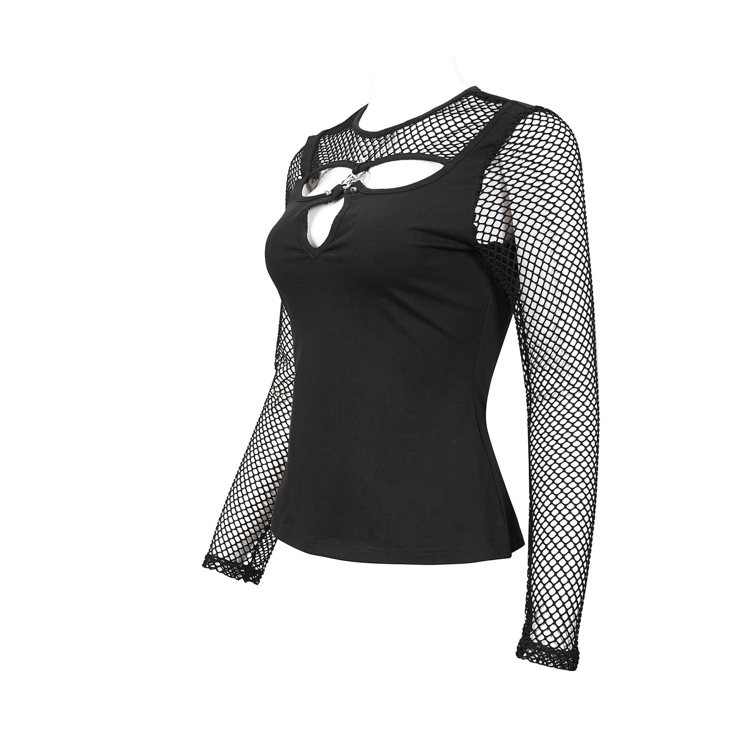 CAMISETA ESTAMPADA CON MANGAS DE REJILLA