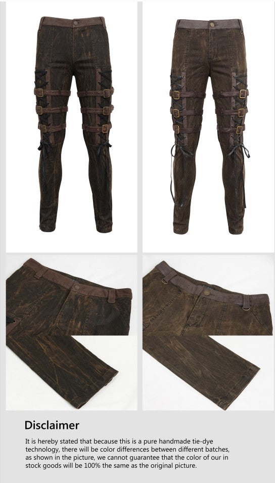 pantalon hombre con hebillas