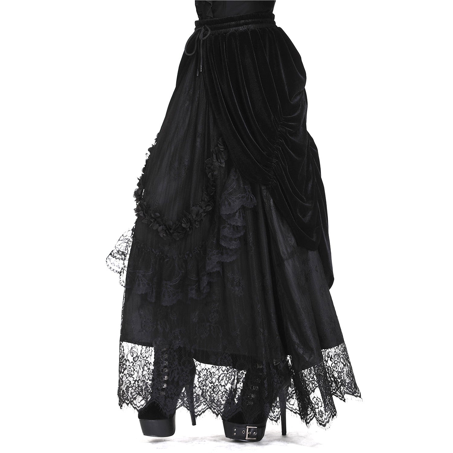 Black Skirt with Velvet