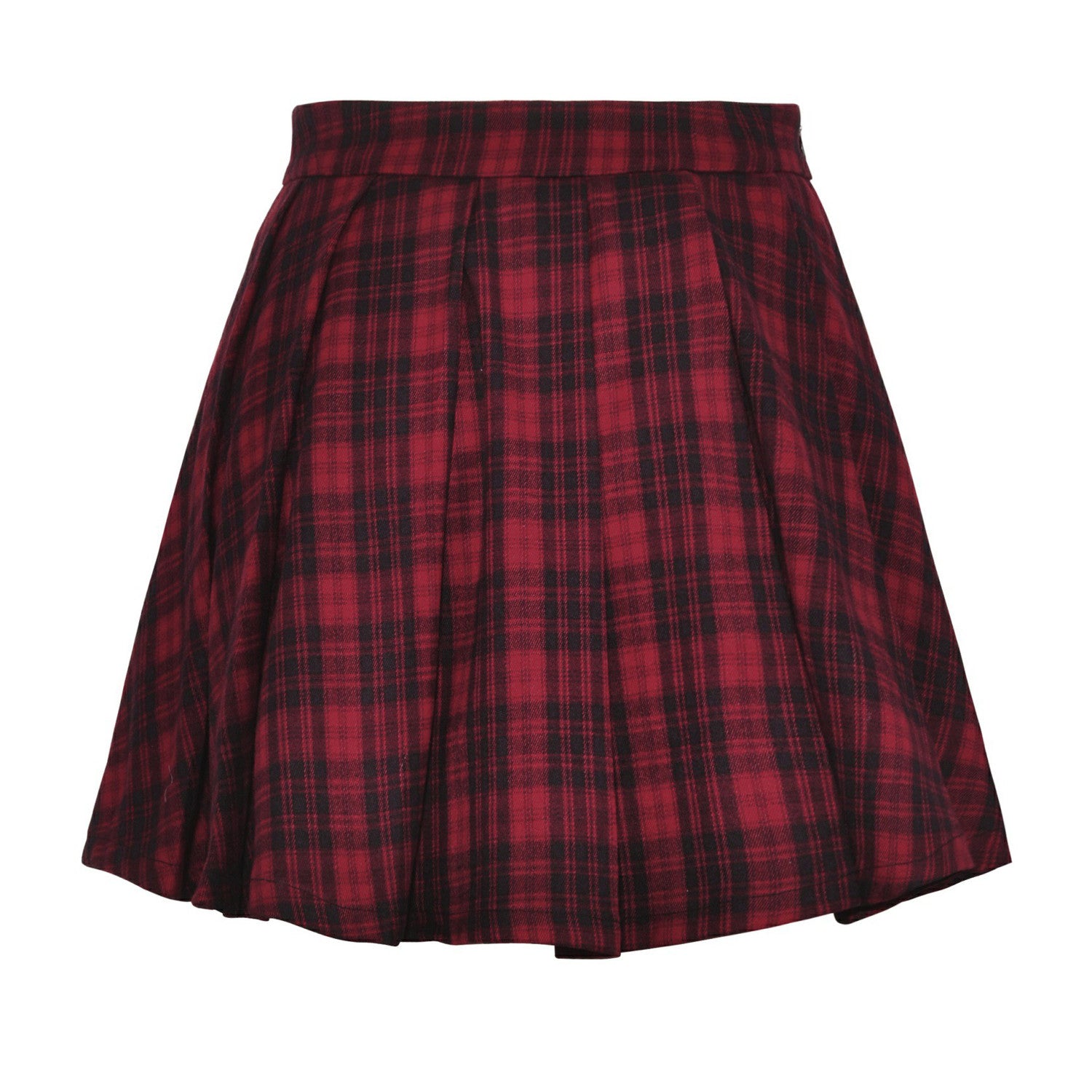 Red and Black Tartan Skirt