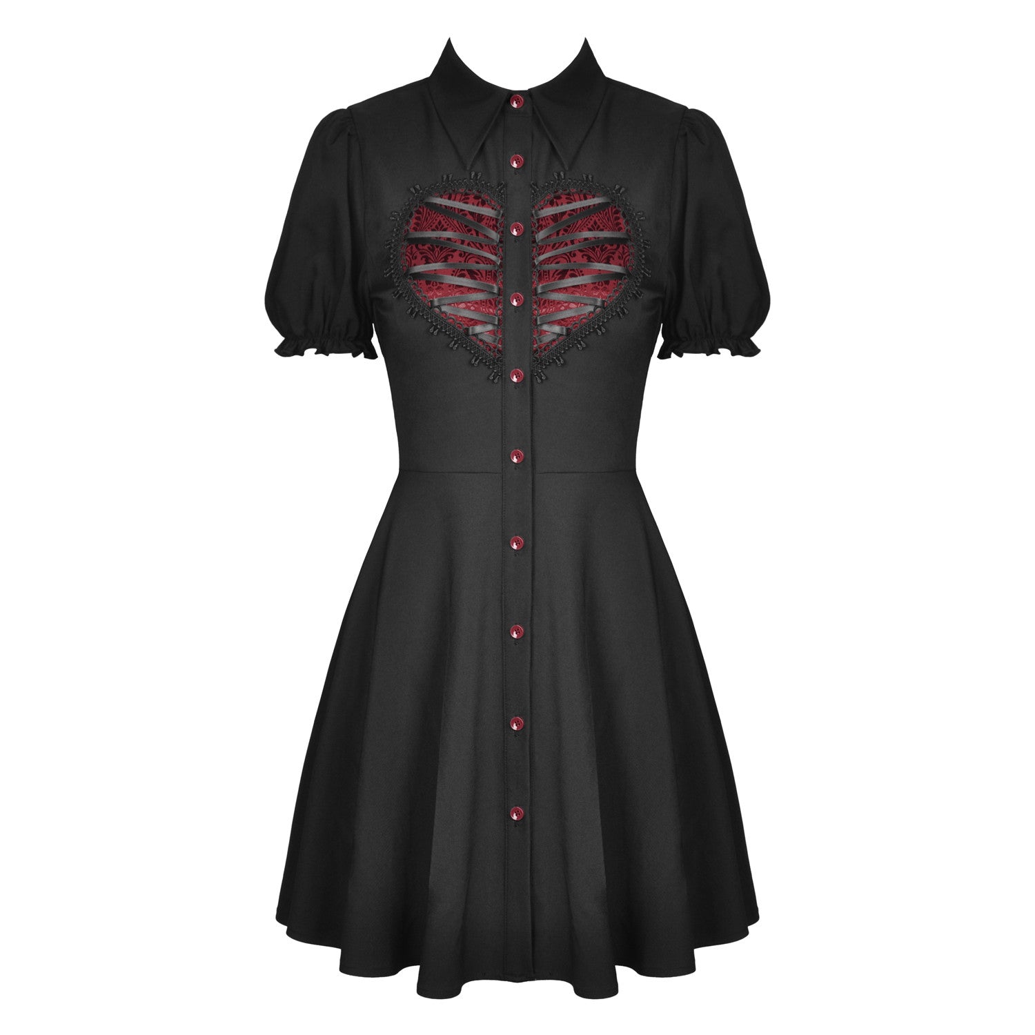 Vestido Rojo y Negro