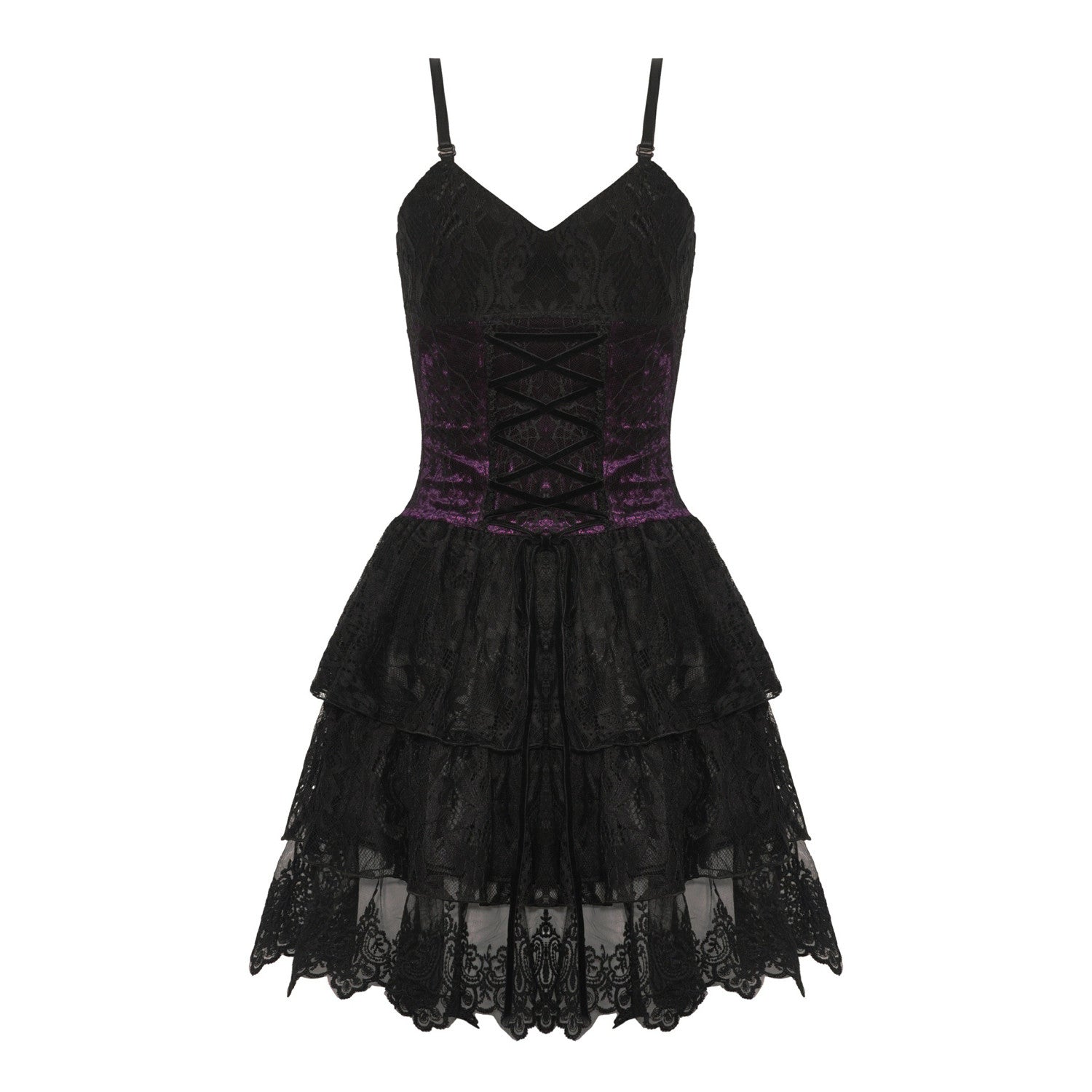 Vestido con Encaje y Cruzado