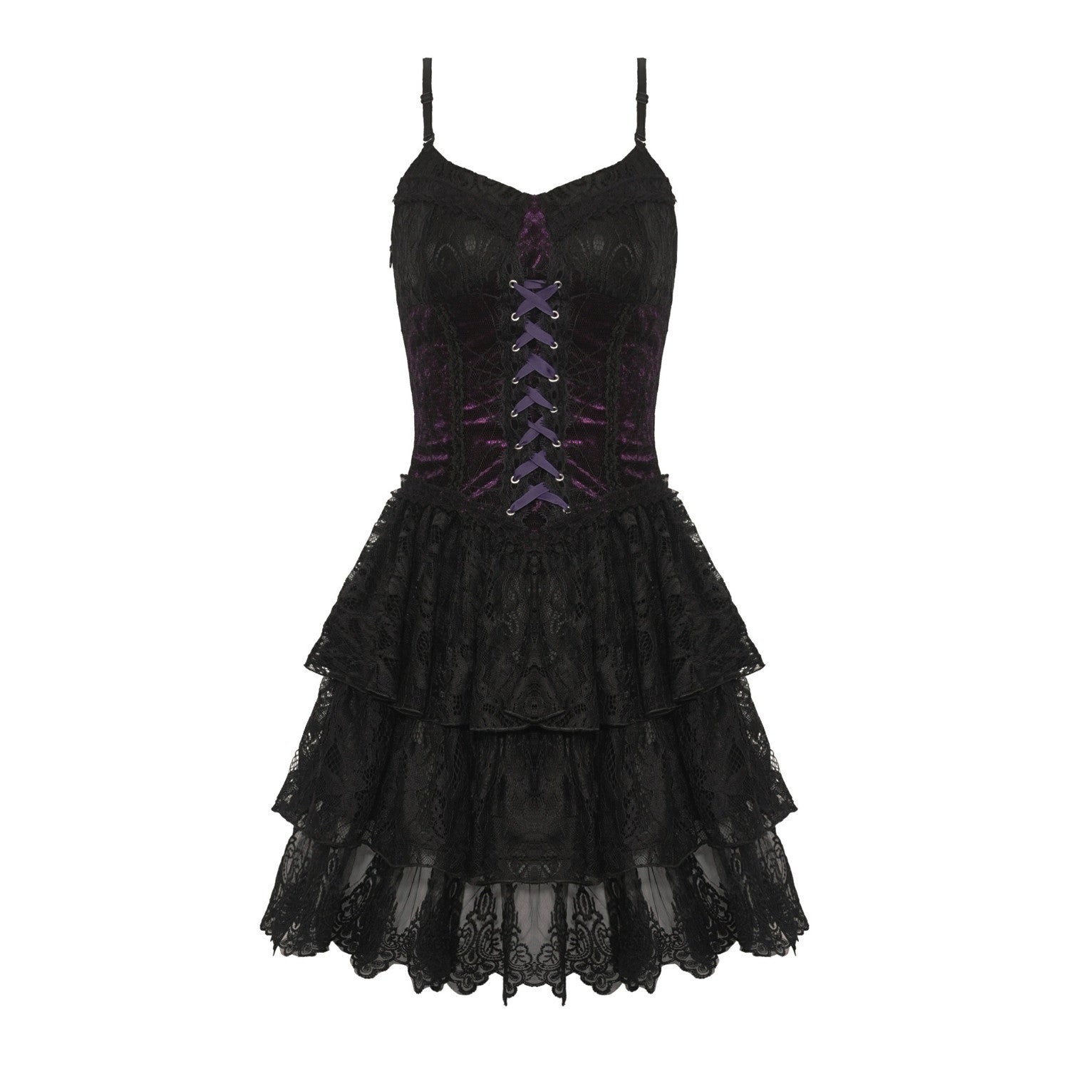 Vestido con Encaje y Cruzado