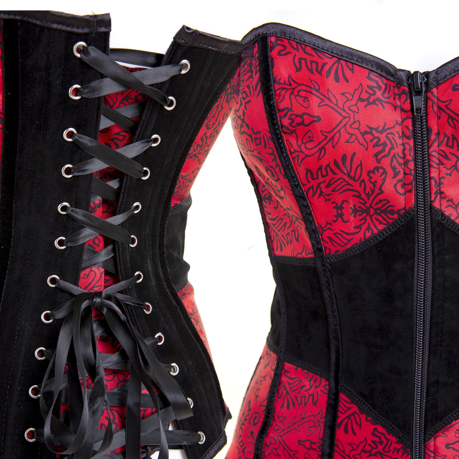 Corsé Rojo y Negro