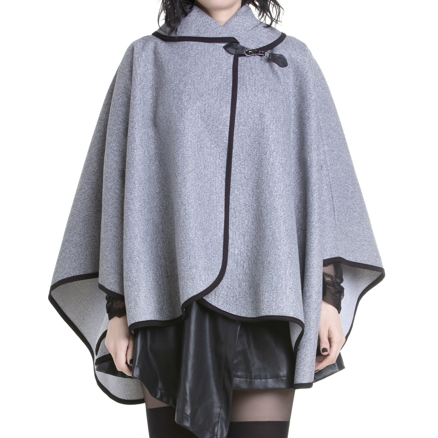 Gray Poncho 