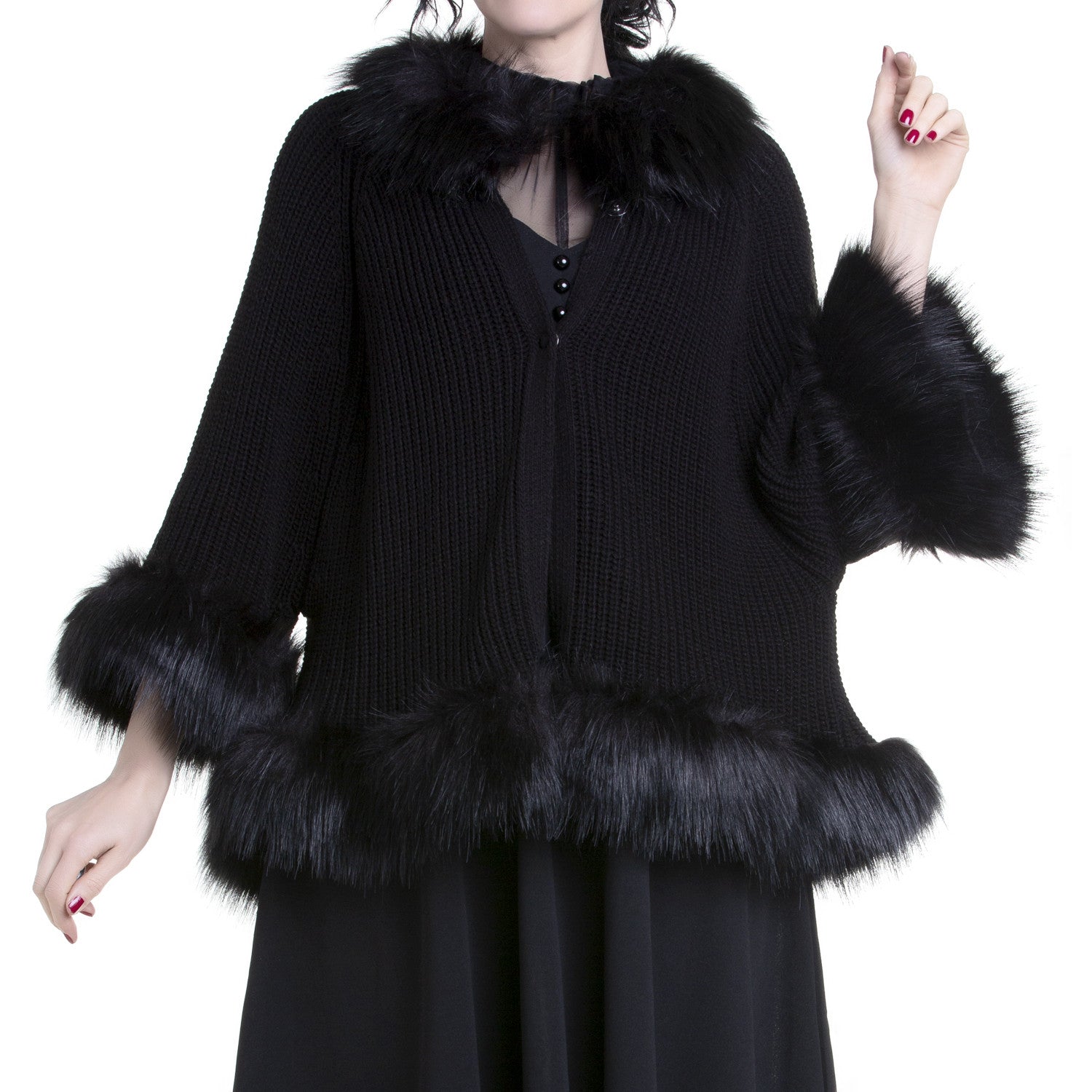 Chaqueta Negra Abierta