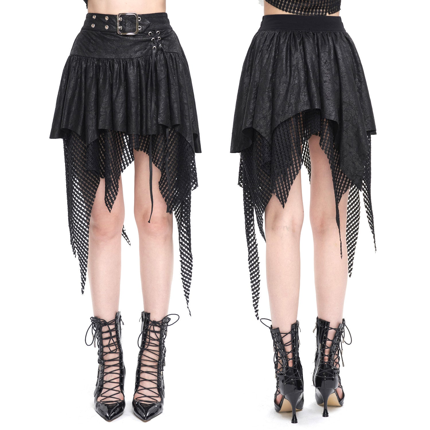 Asymmetrical Black Skirt 