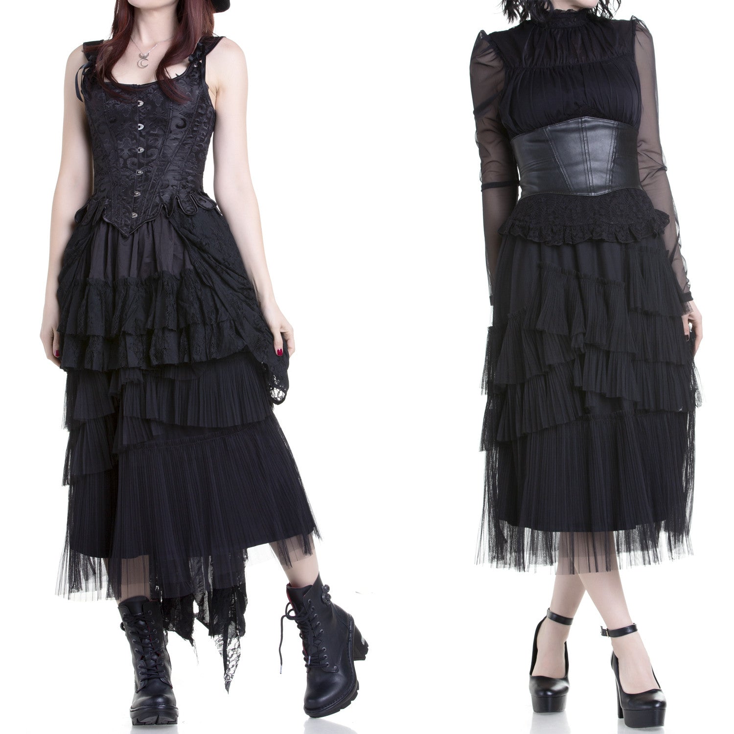 Asymmetrical Skirt with Tulle 