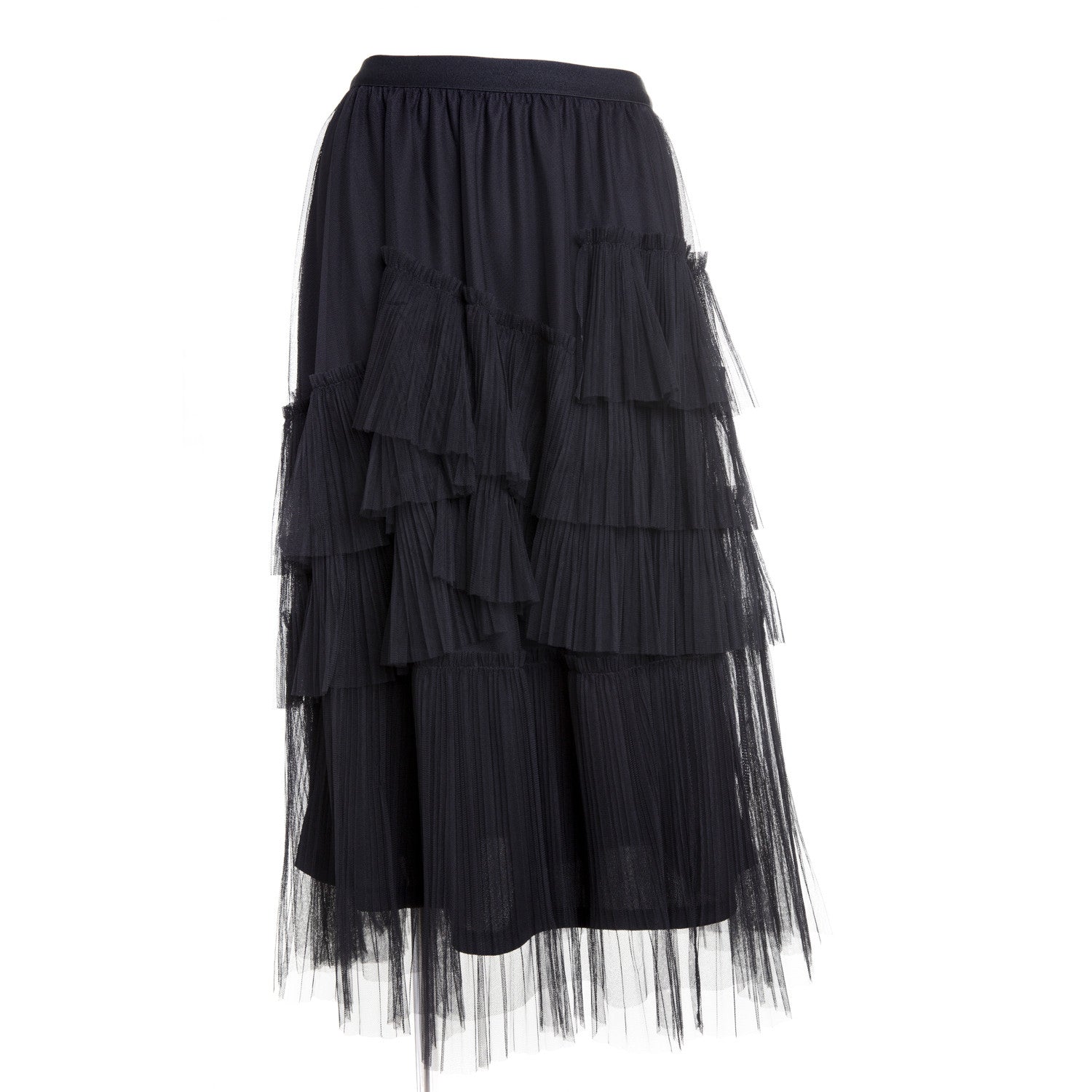 Asymmetrical Skirt with Tulle 