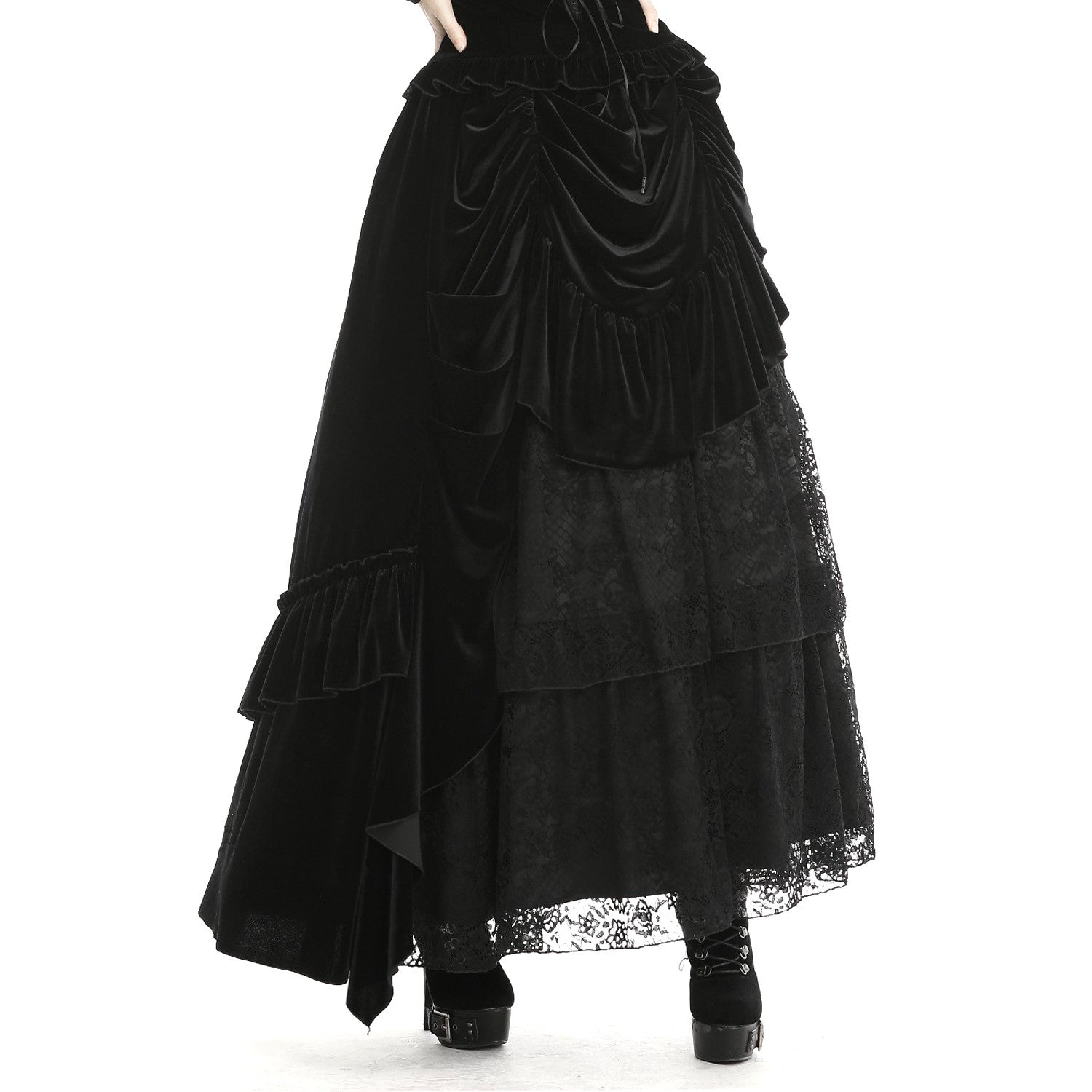 Black Velvet Skirt