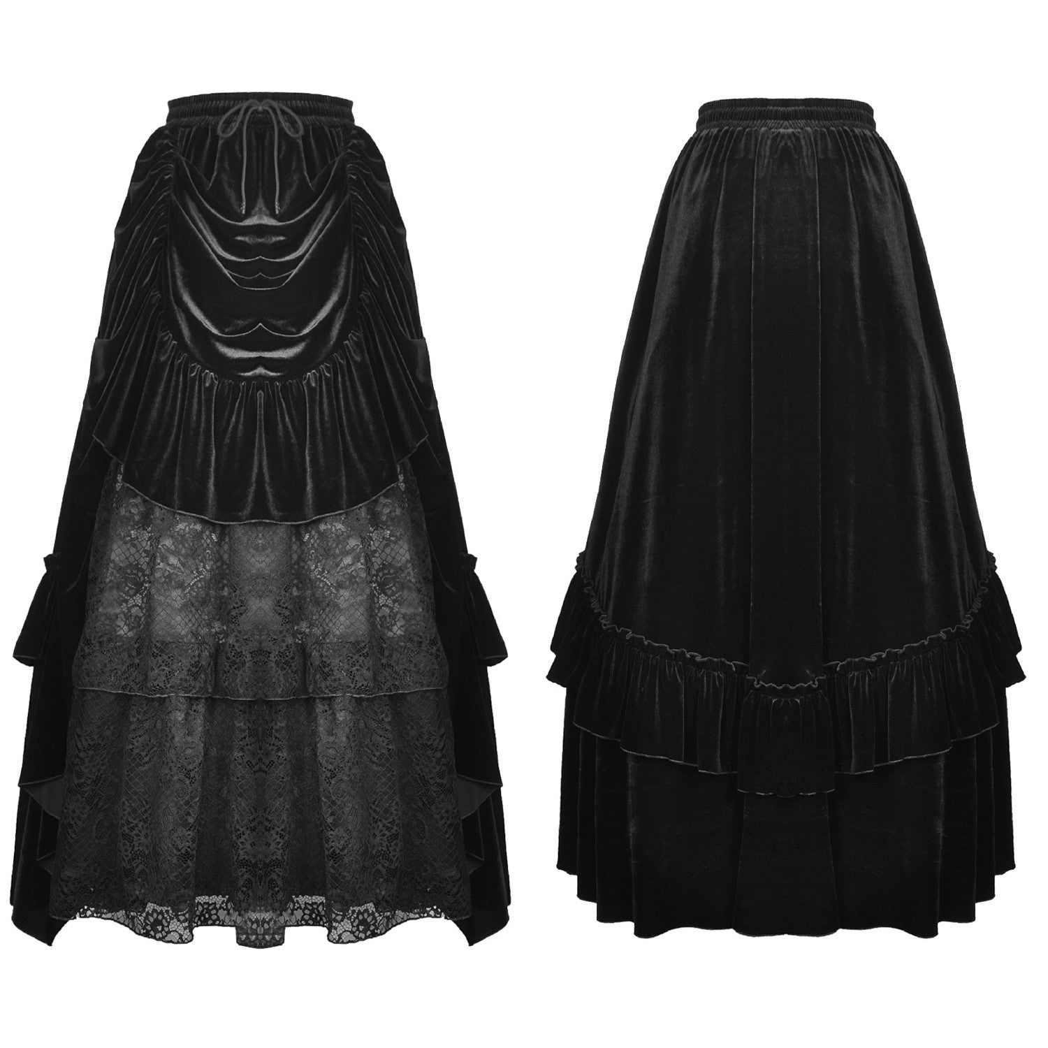 Black Velvet Skirt