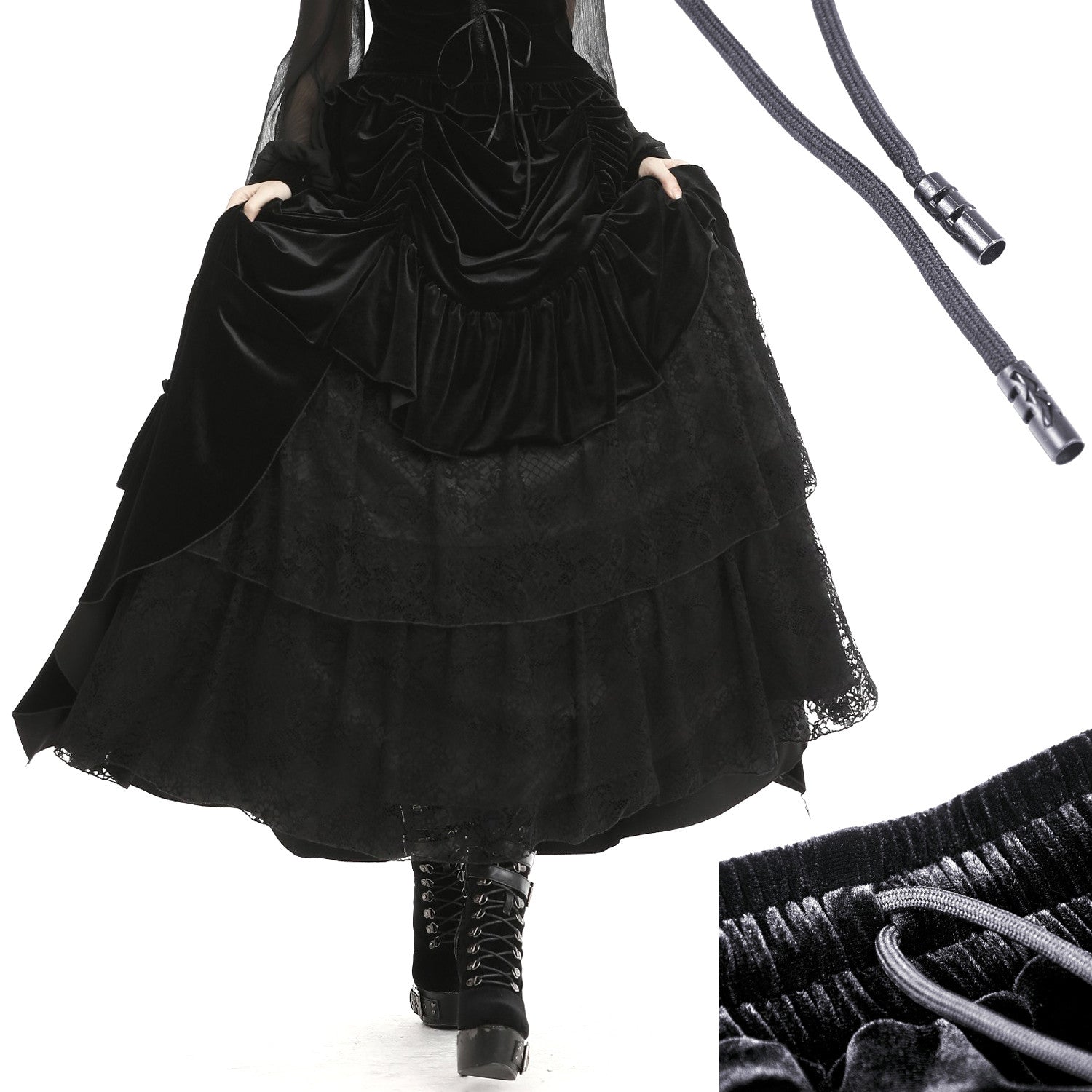 Black Velvet Skirt