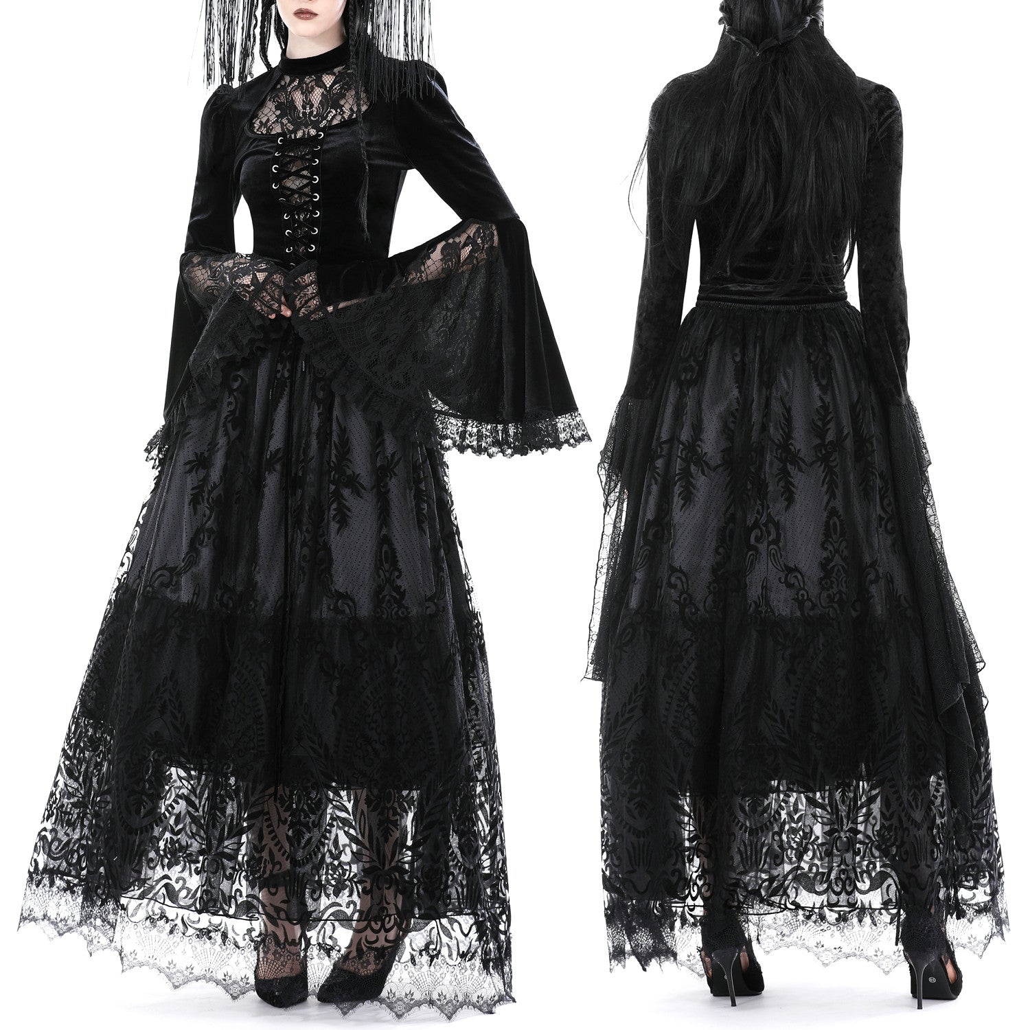 Elegant Skirt with Lace