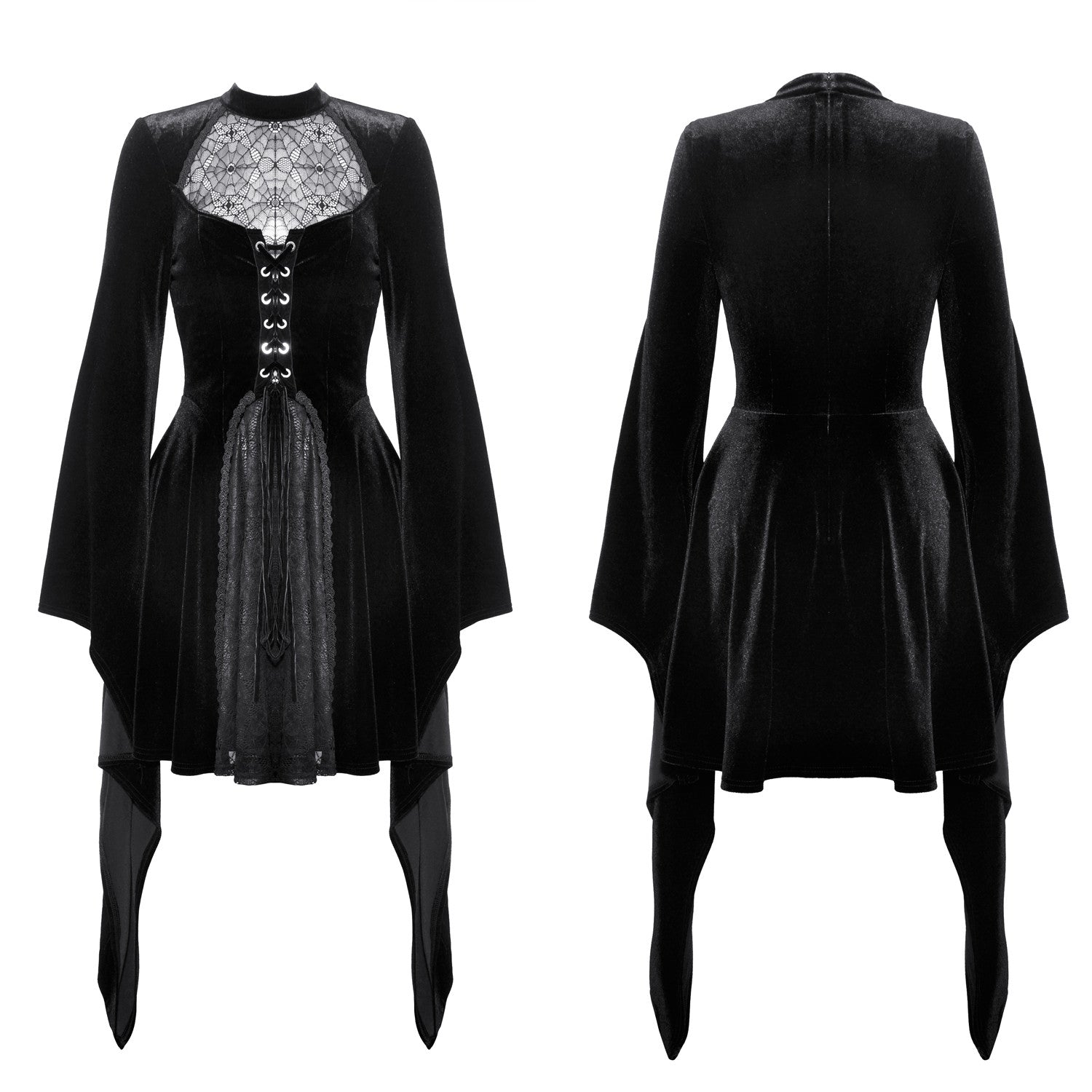 Vestido Corto de Terciopelo