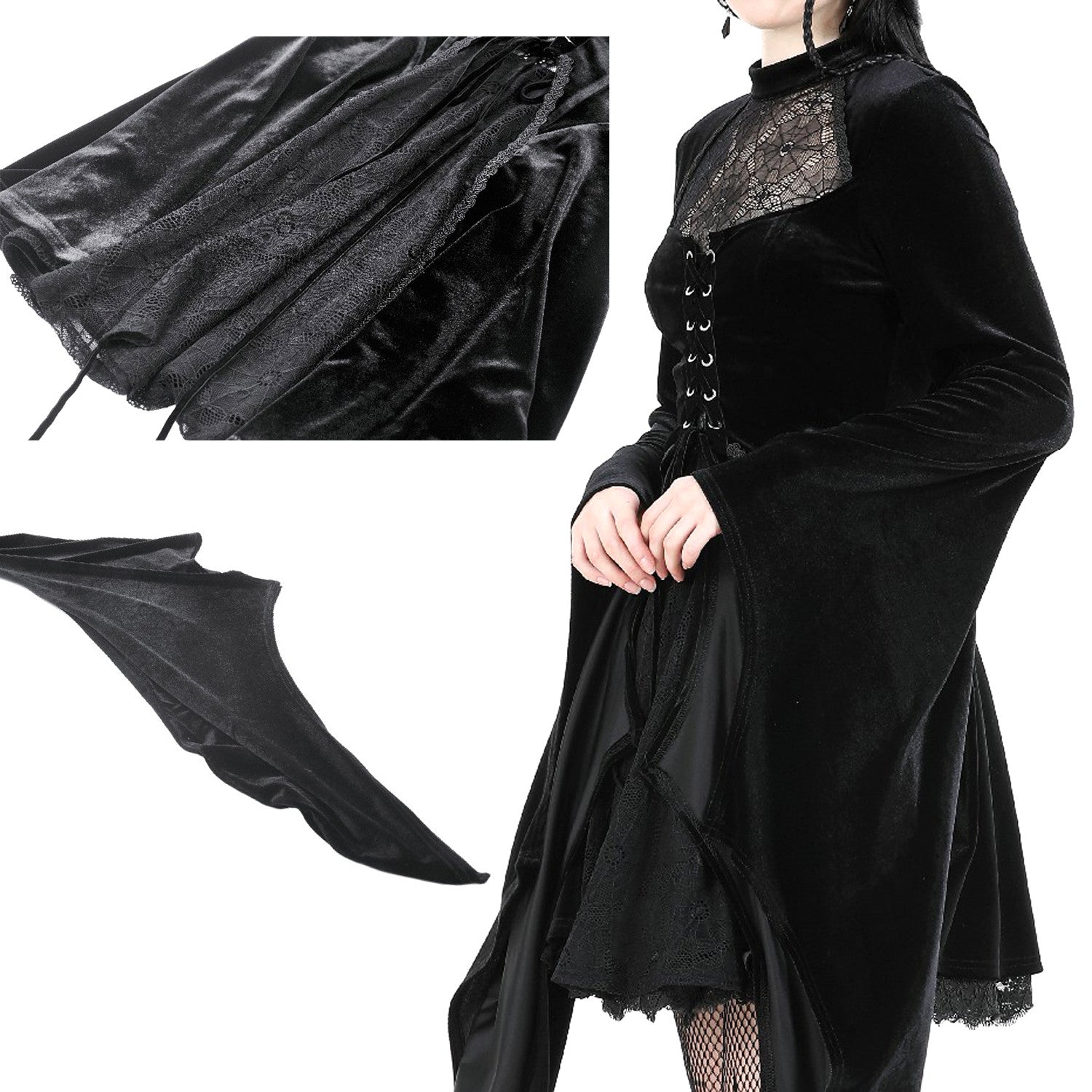 Vestido Corto de Terciopelo