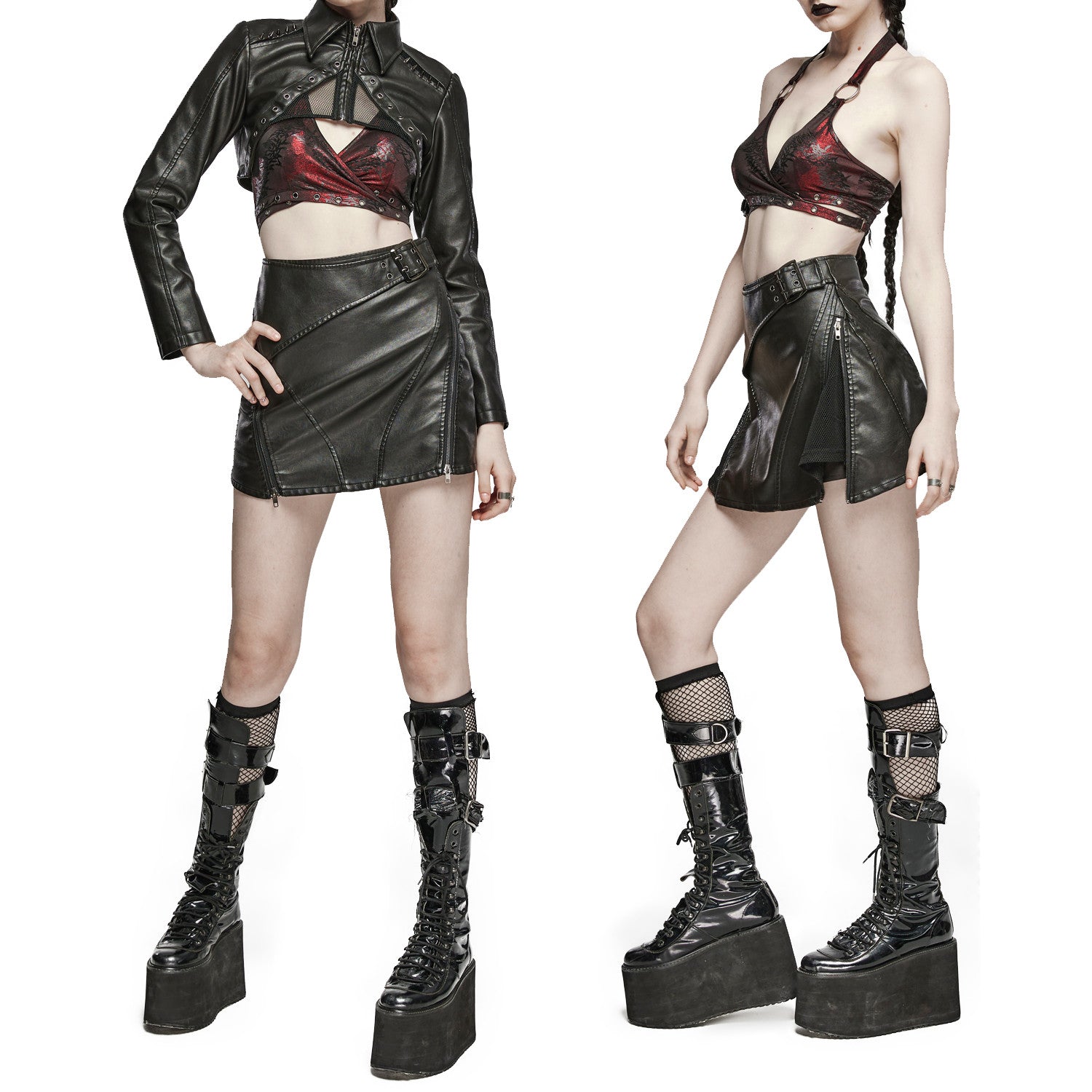 Faux Leather Miniskirt