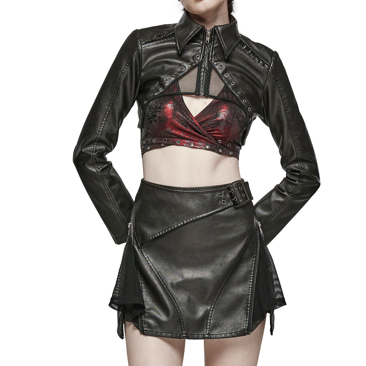 Faux Leather Miniskirt