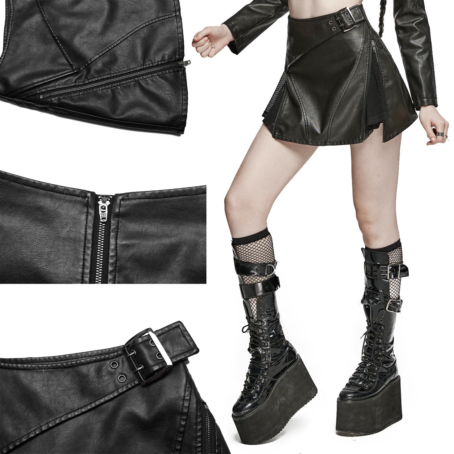 Faux Leather Miniskirt