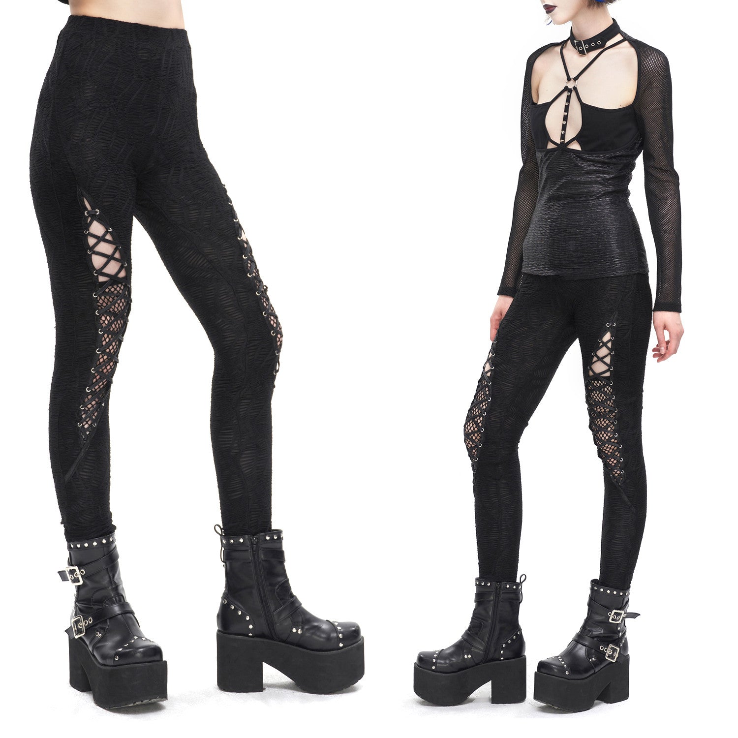 Legging Negro con Rejilla