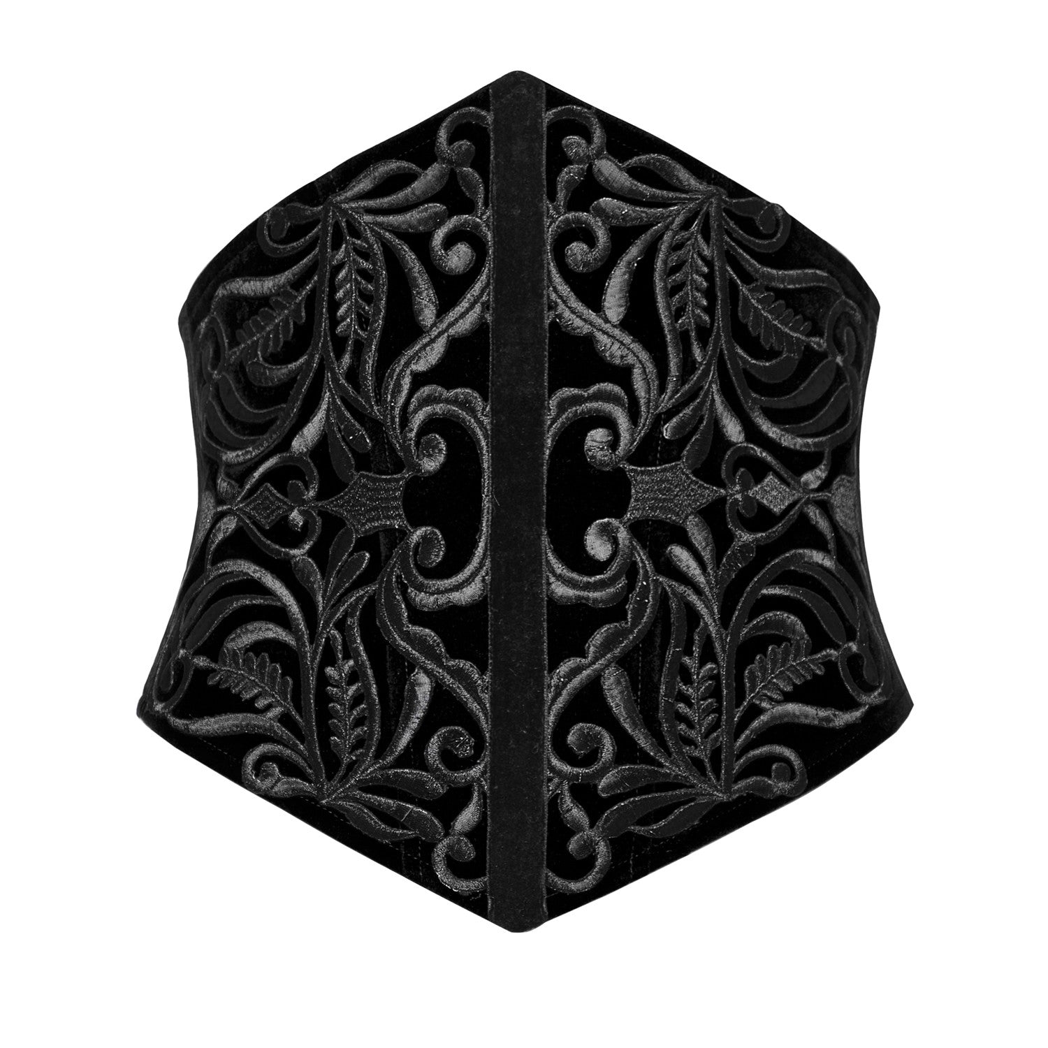 Black Underbust Corset with Filigree