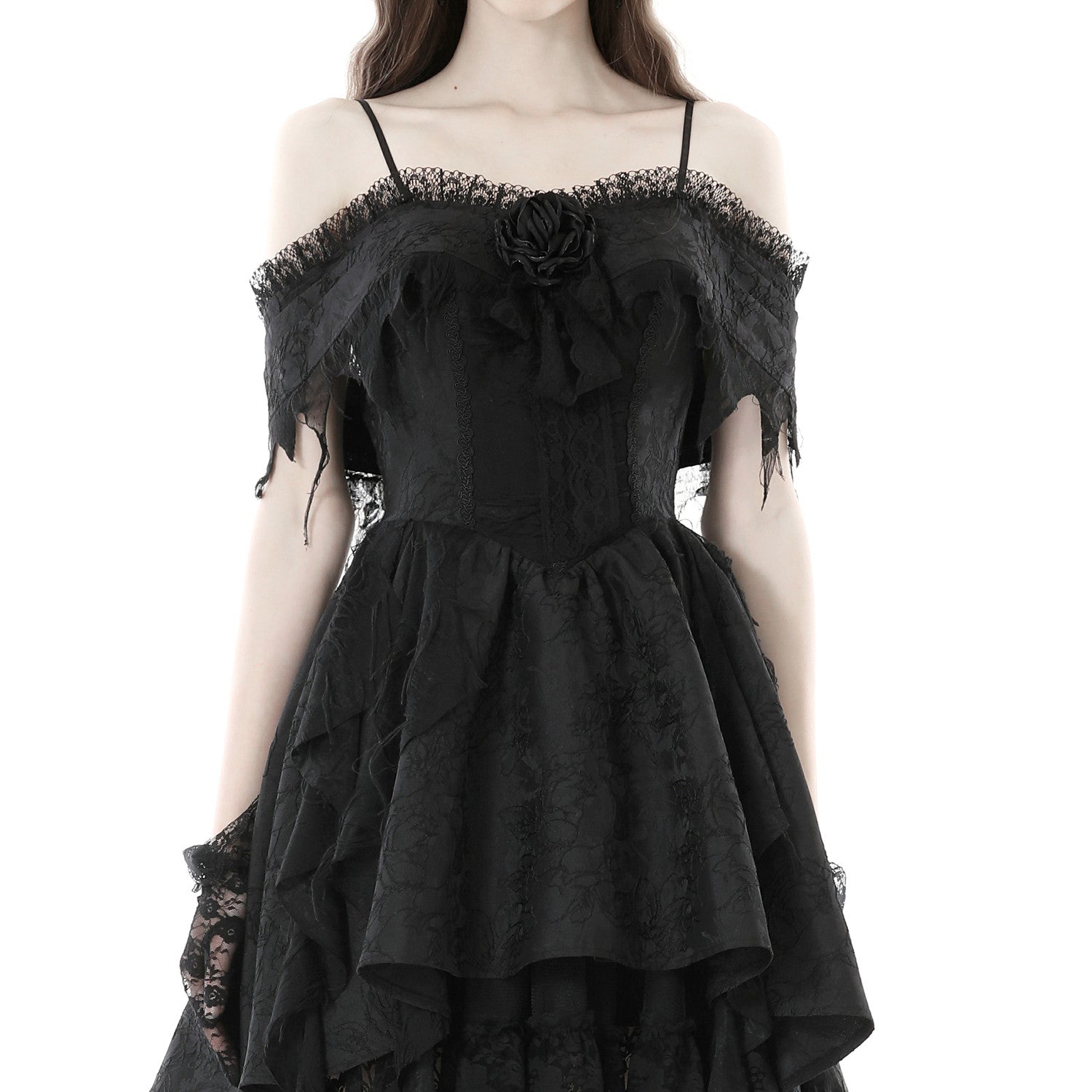 Vestido Negro con Encaje