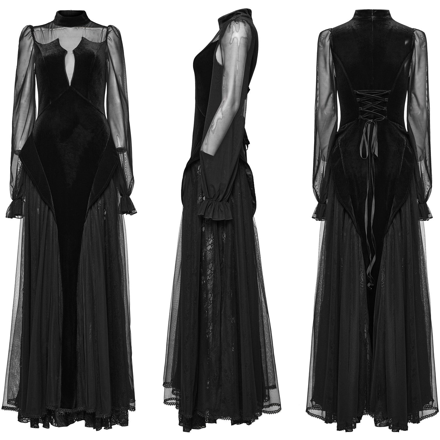 Dress with Tulle and Velvet