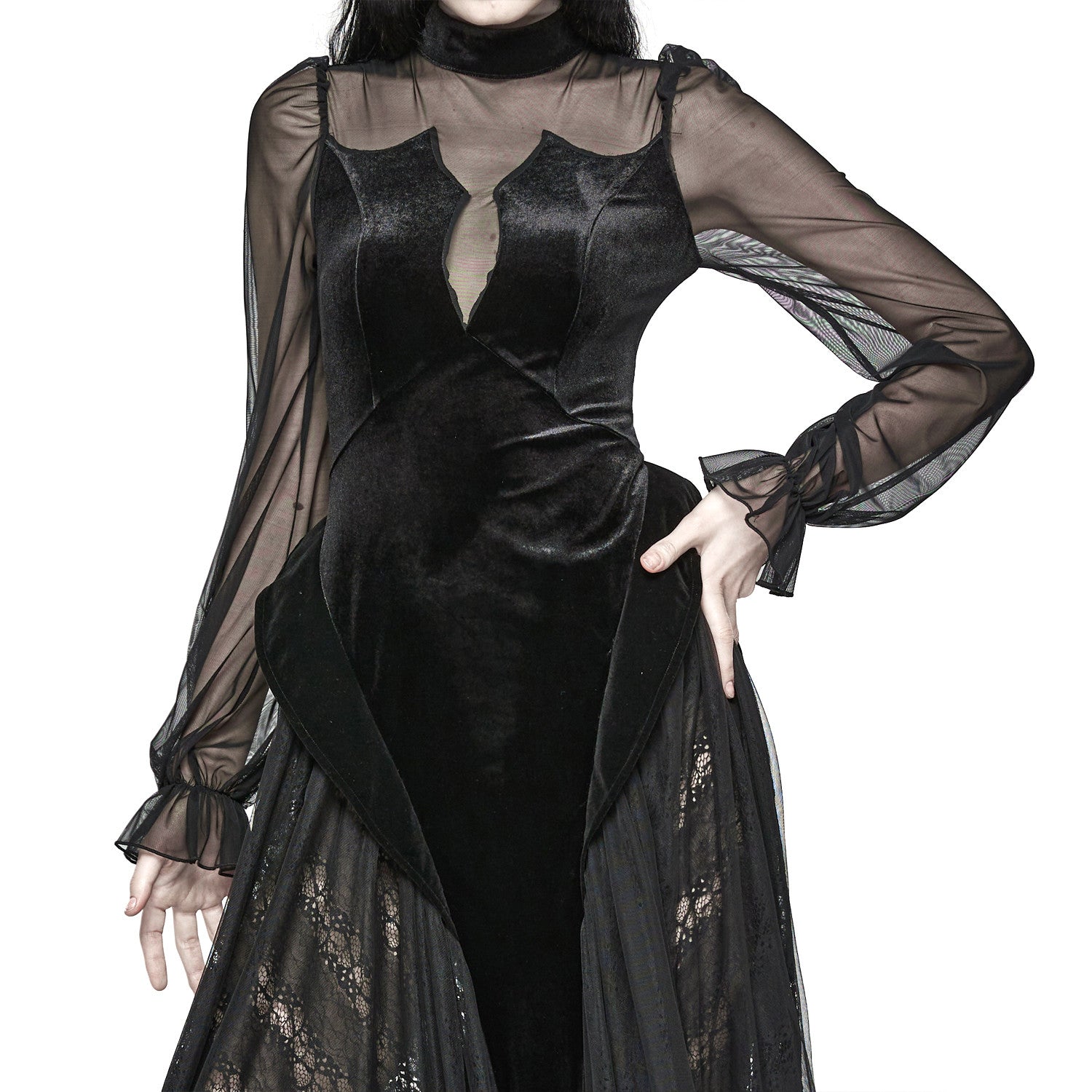 Dress with Tulle and Velvet