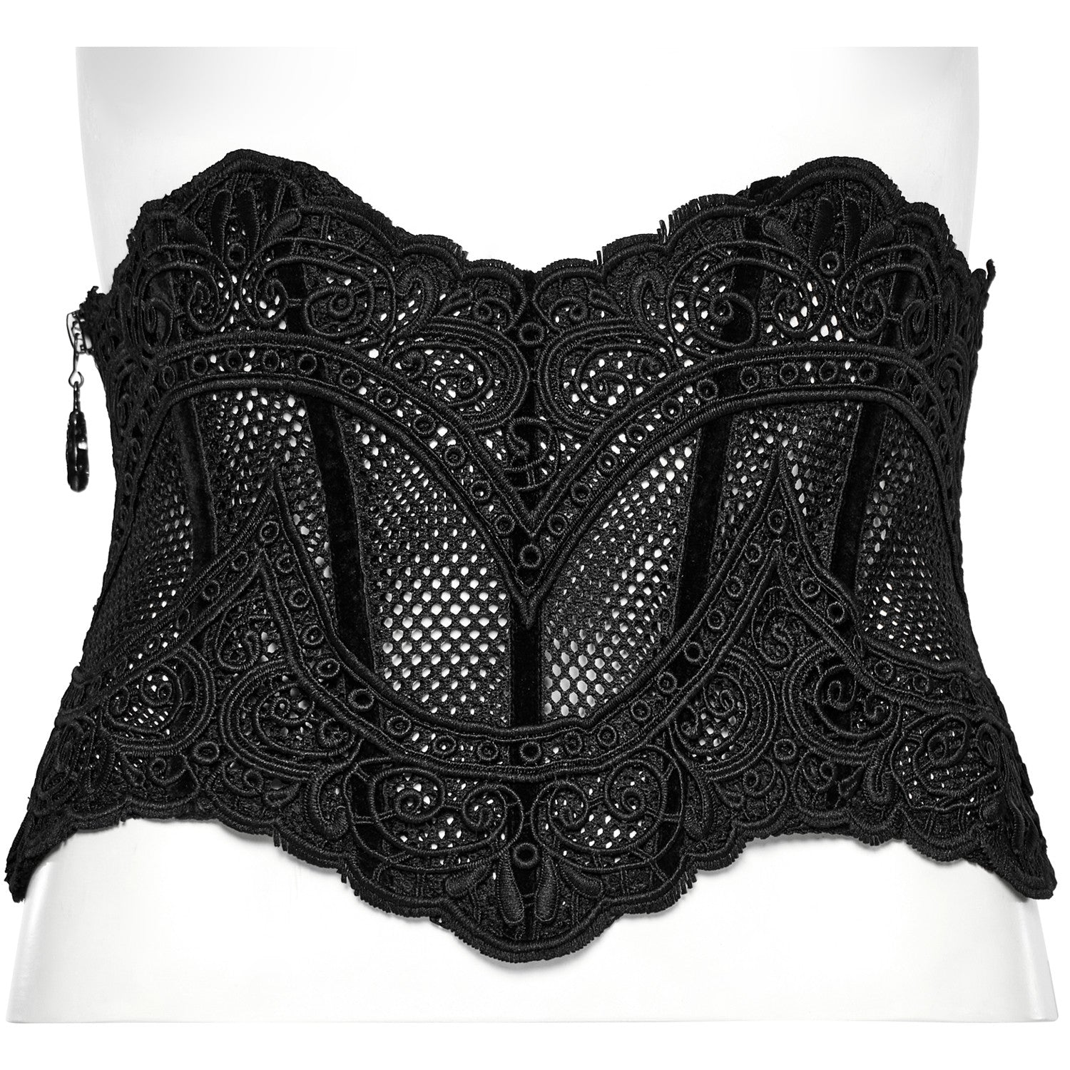 Elegant Fishnet Underbust Corset