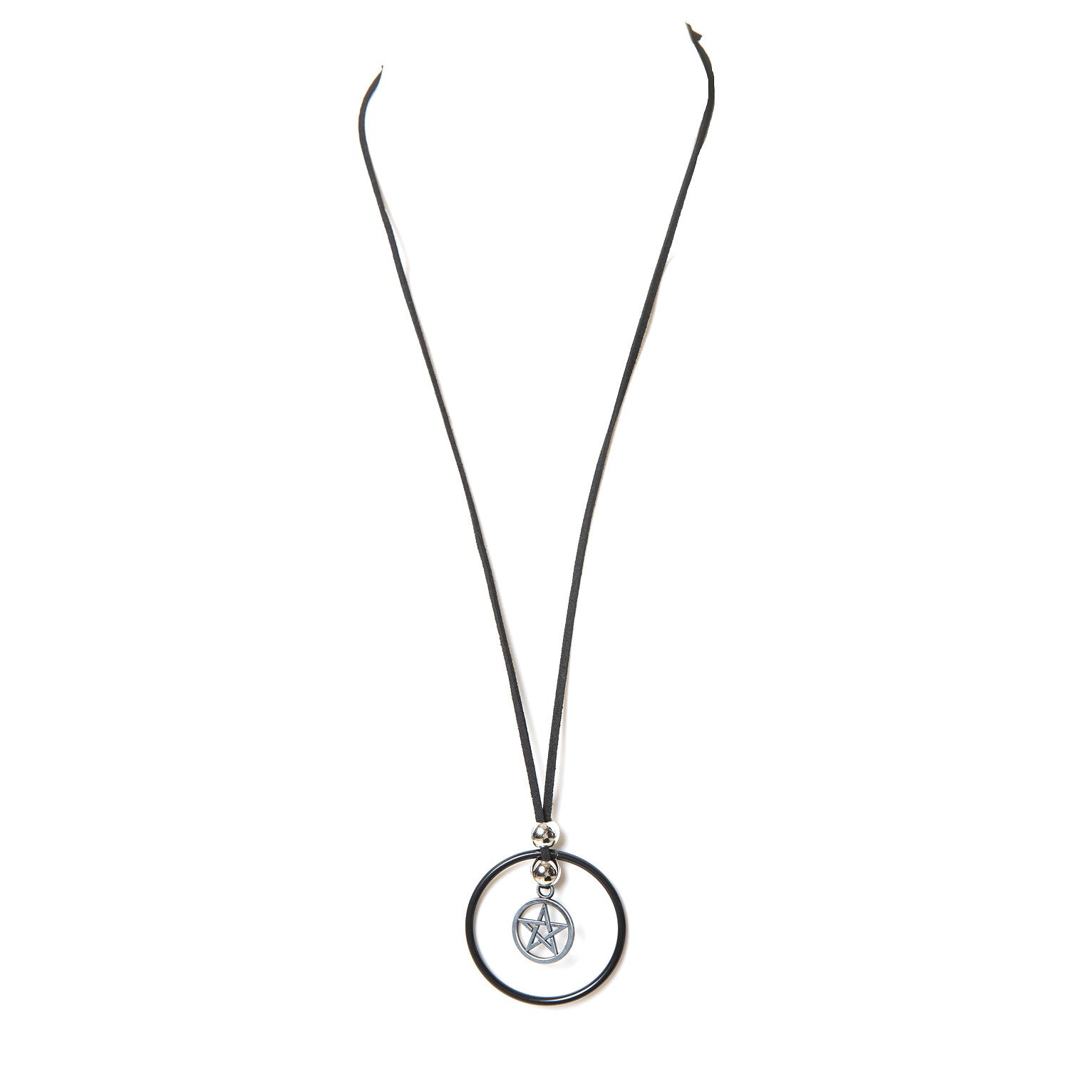 Necklace with Pentagram and Hoop