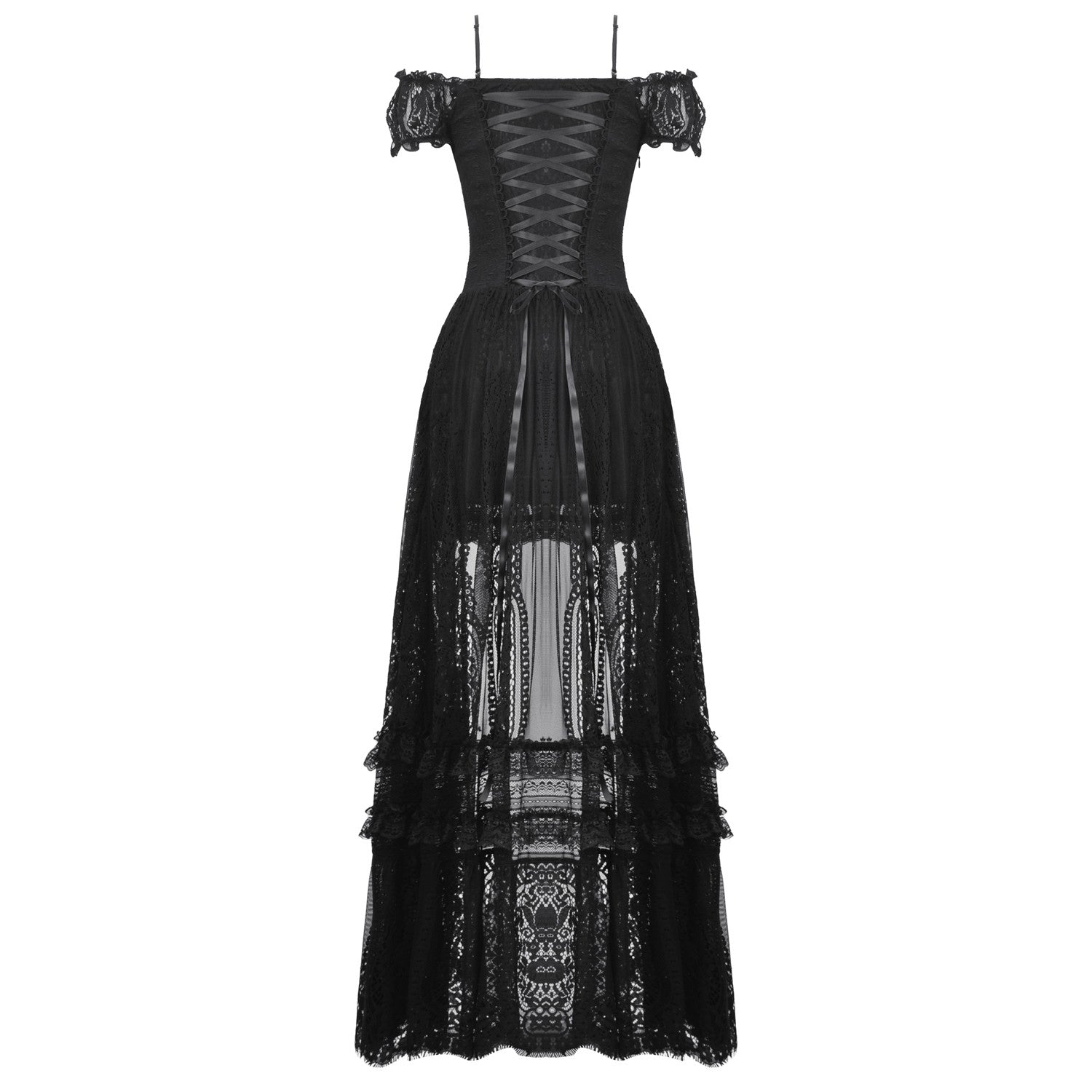 Vestido de Encaje Asimétrico