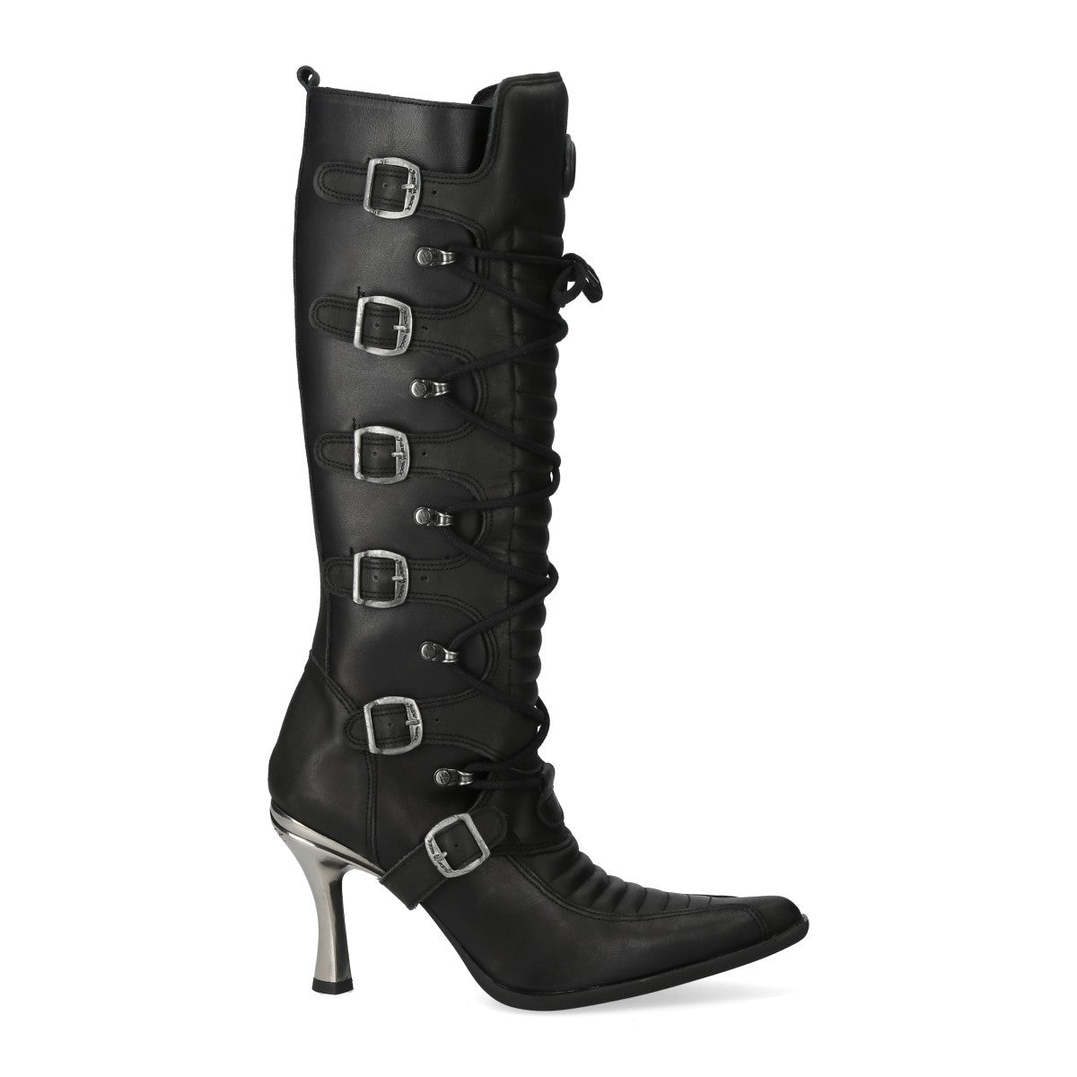 Botas New Rock Negras con Tacón Metálico
