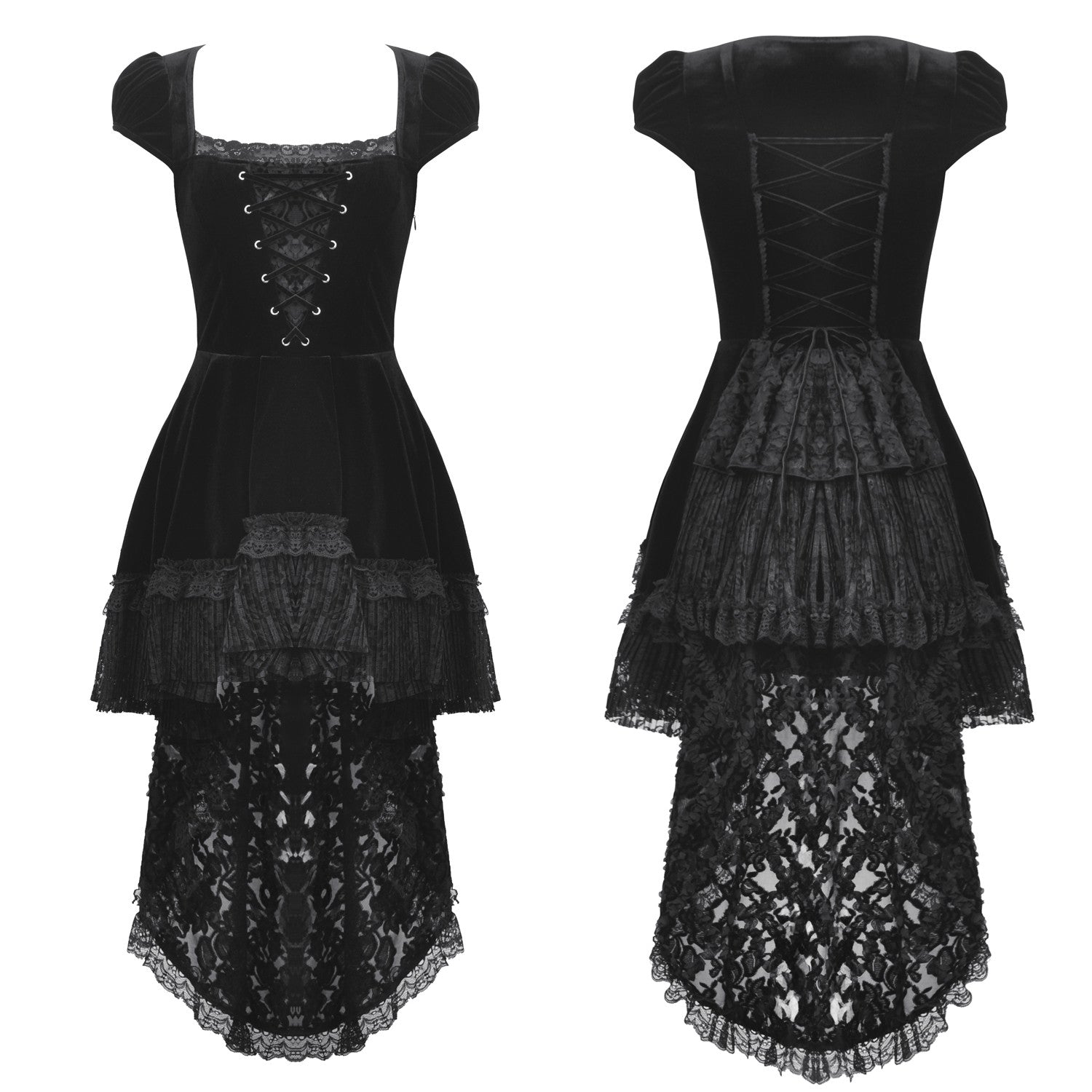 Vestido de Terciopelo y Encaje