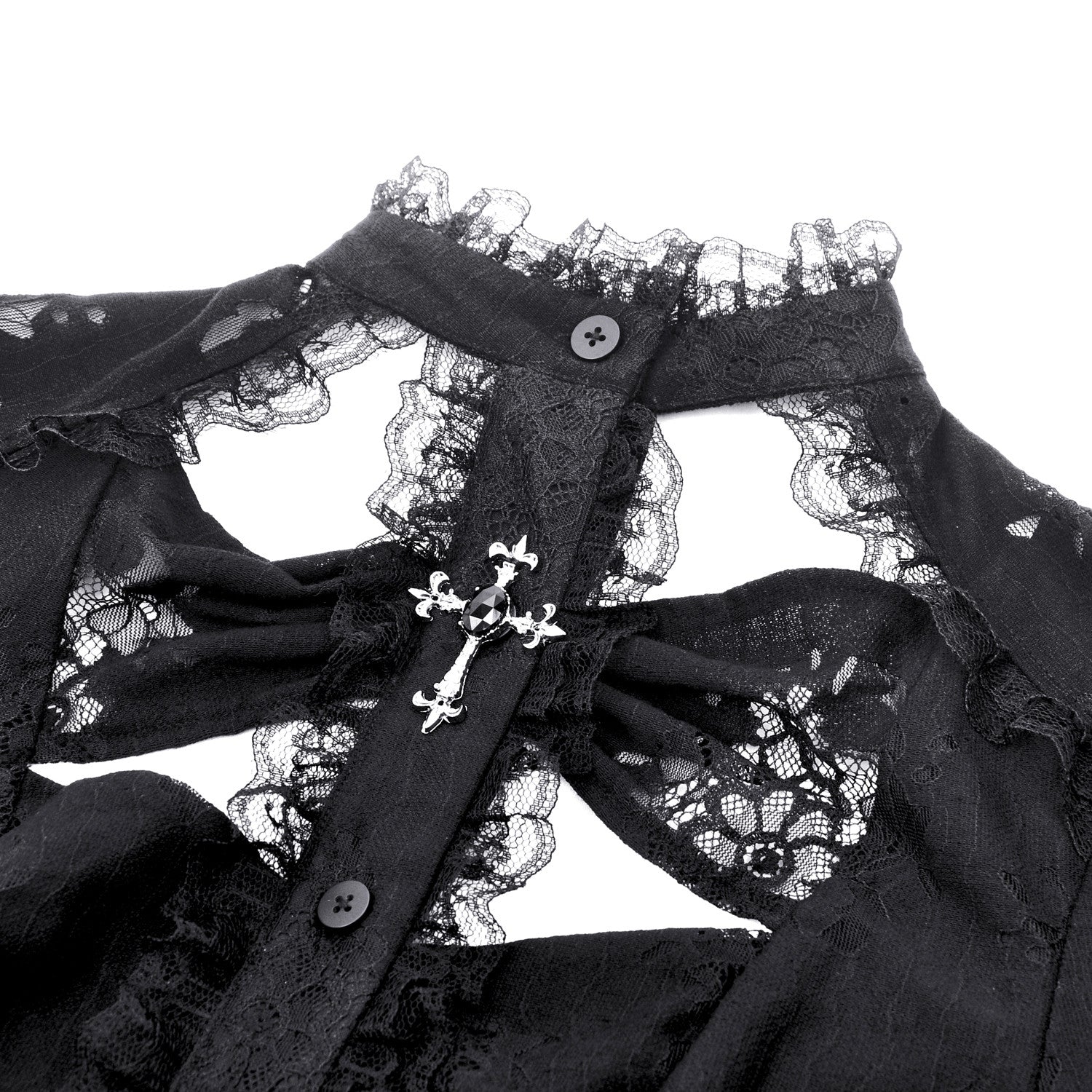 Camisa de Encaje con Cruz
