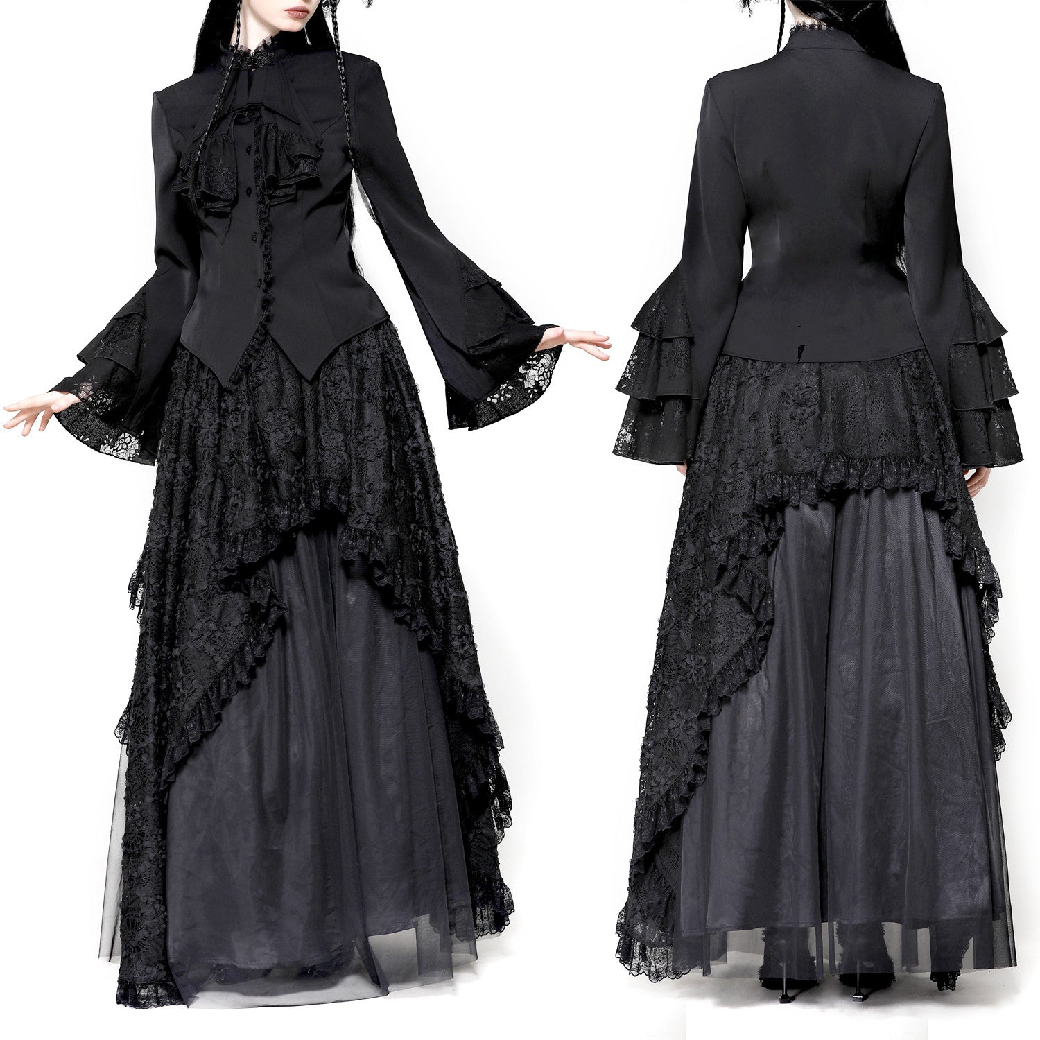 Camisa Victoriana Negra